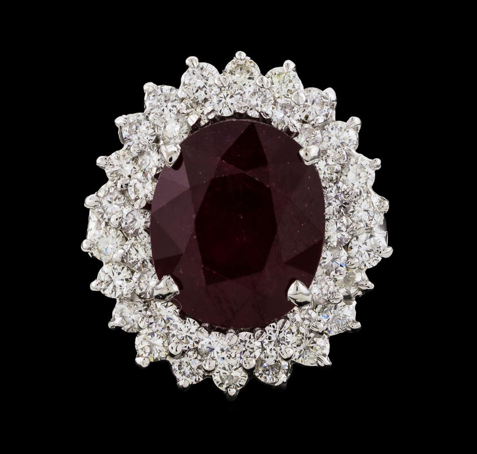 9.62 ctw Ruby and Diamond Ring - 14KT White Gold - Image 2 of 5