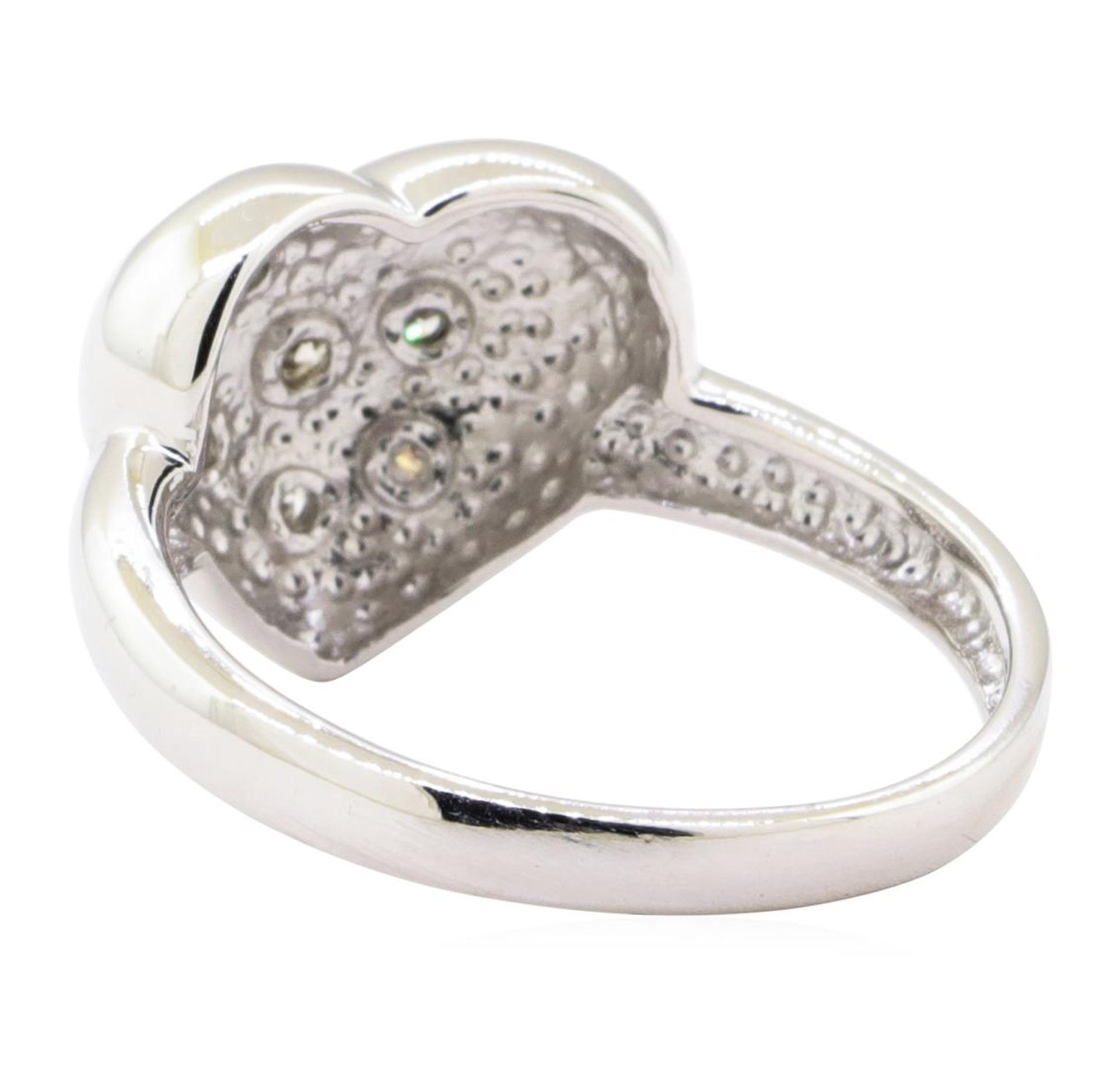 0.20 ctw Diamond Heart Shaped Ring - 14KT White Gold - Image 3 of 4