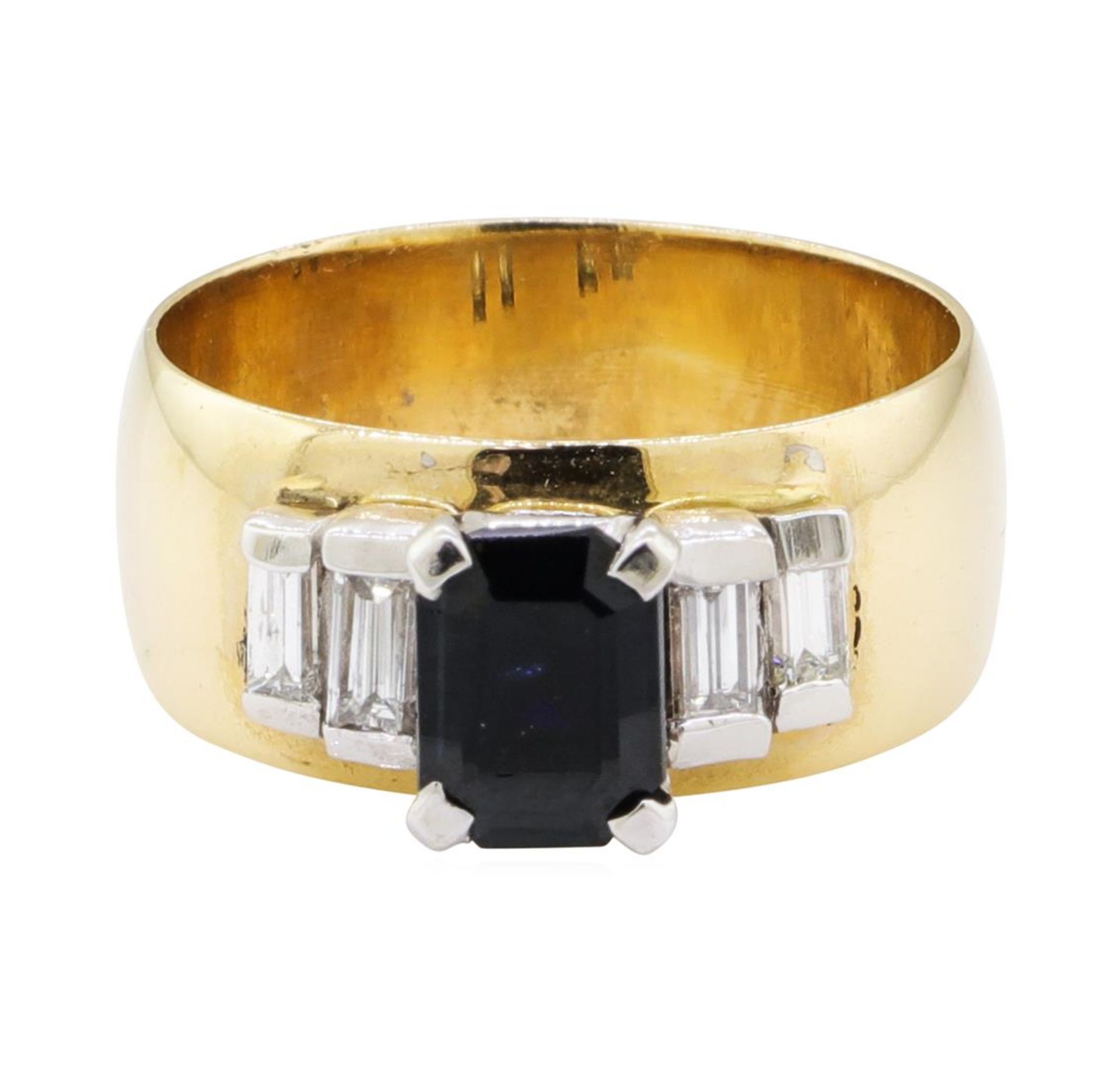 1.40 ctw Green Tourmaline and Diamond Ring - 14KT Yellow Gold - Image 2 of 4