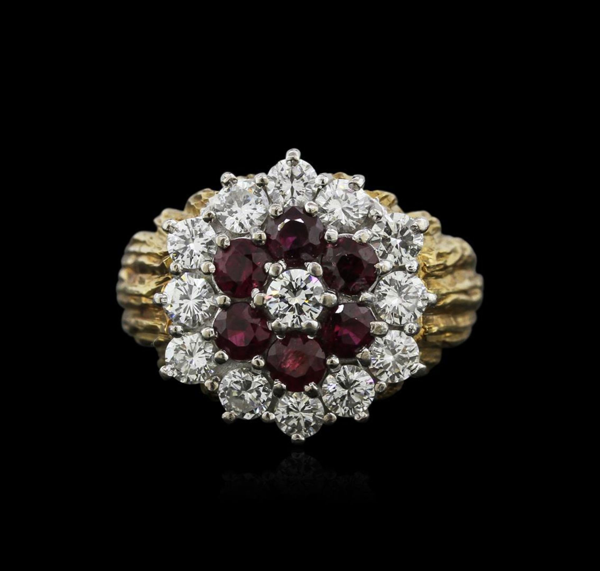 18KT Yellow Gold 1.26 ctw Ruby and Diamond Ring - Image 2 of 4