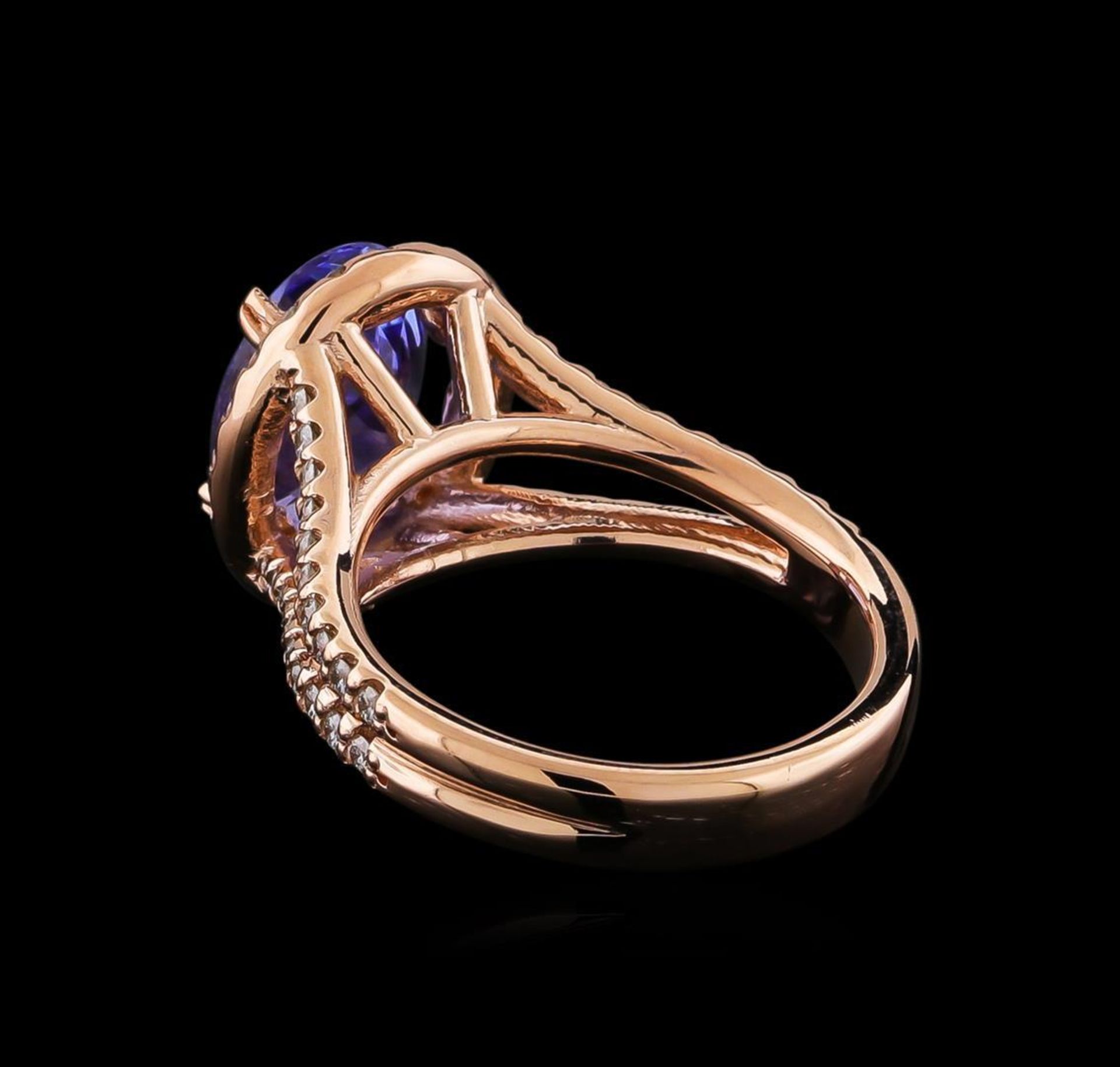 4.01ct Tanzanite and Diamond Ring - 14KT Rose Gold - Image 3 of 5
