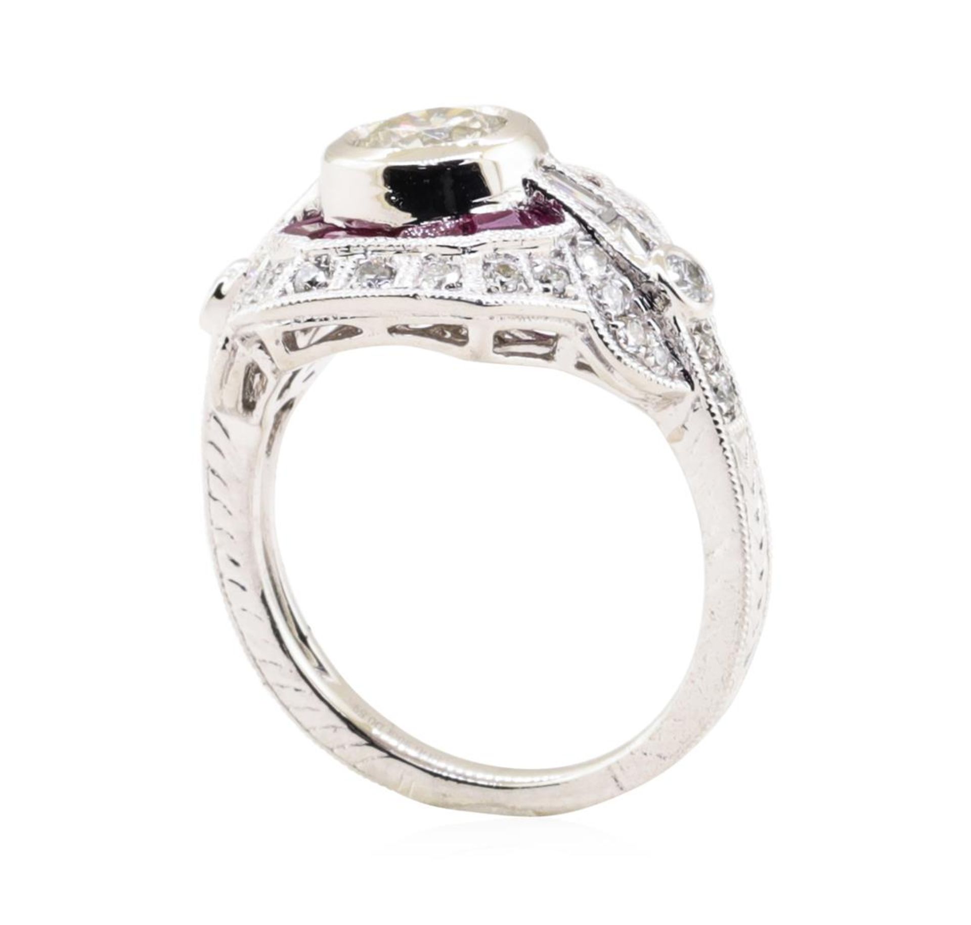 2.24ctw Diamond and Ruby Ring - Platinum - Image 4 of 5