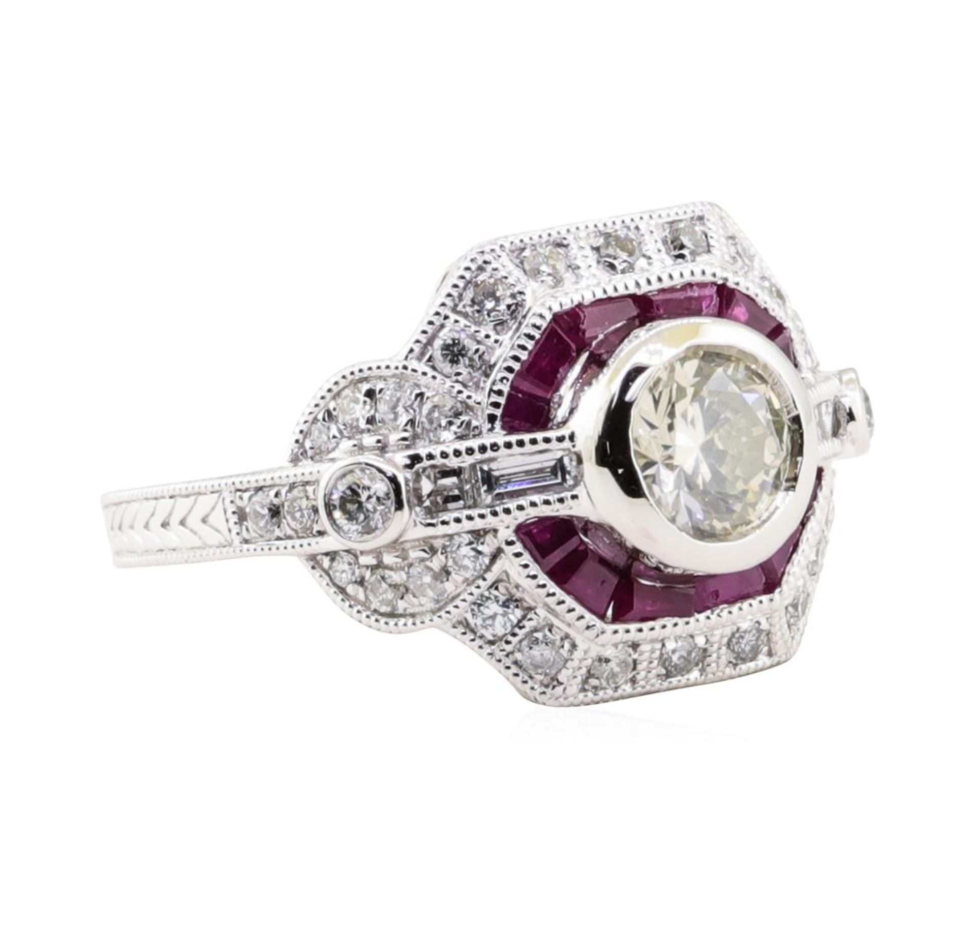 2.24ctw Diamond and Ruby Ring - Platinum - Image 2 of 5