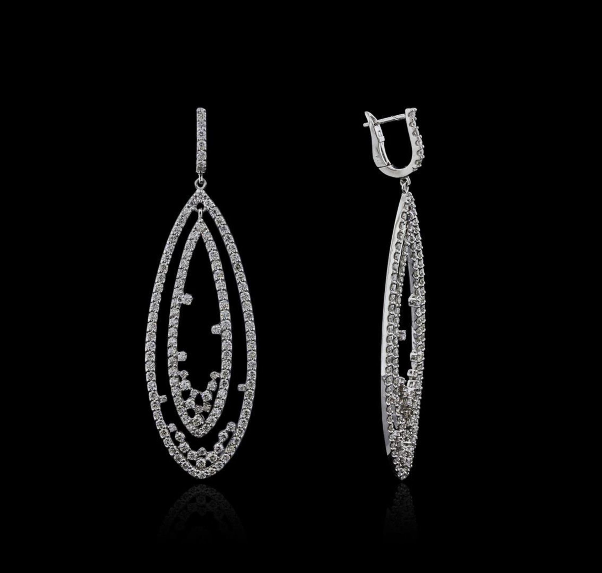 14KT White Gold 4.66 ctw Diamond Earrings - Image 2 of 3