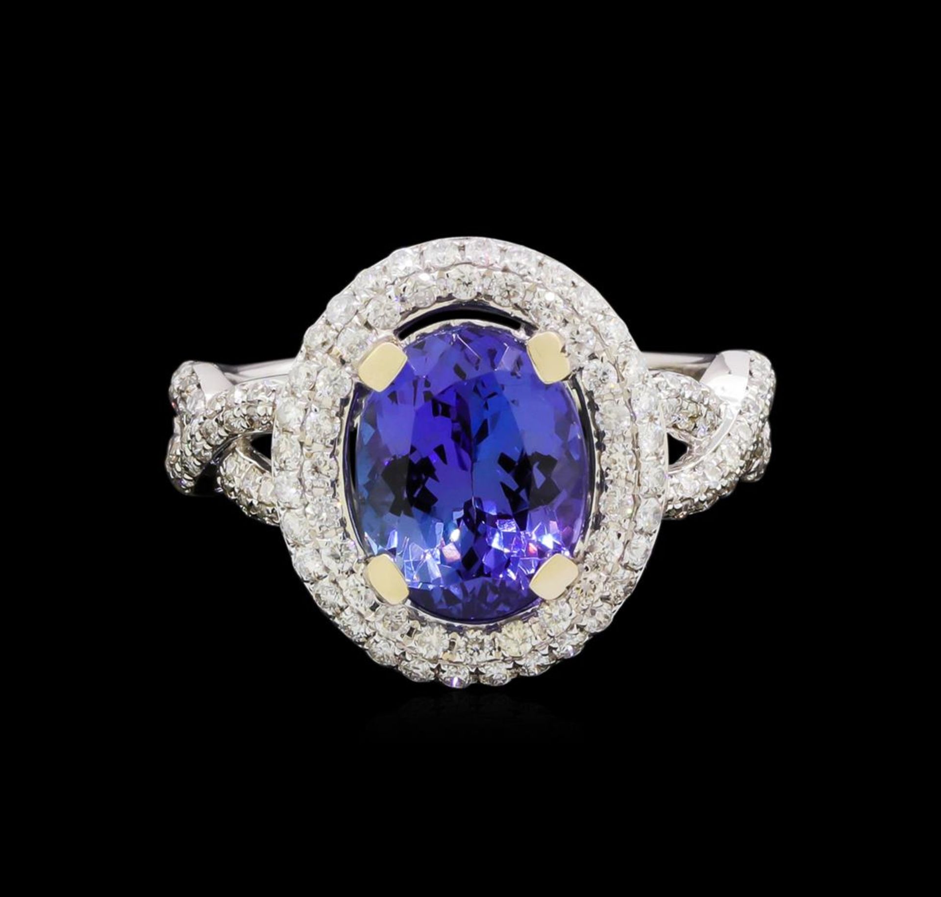 14KT White Gold 3.21 ctw Tanzanite and Diamond Ring - Image 2 of 5