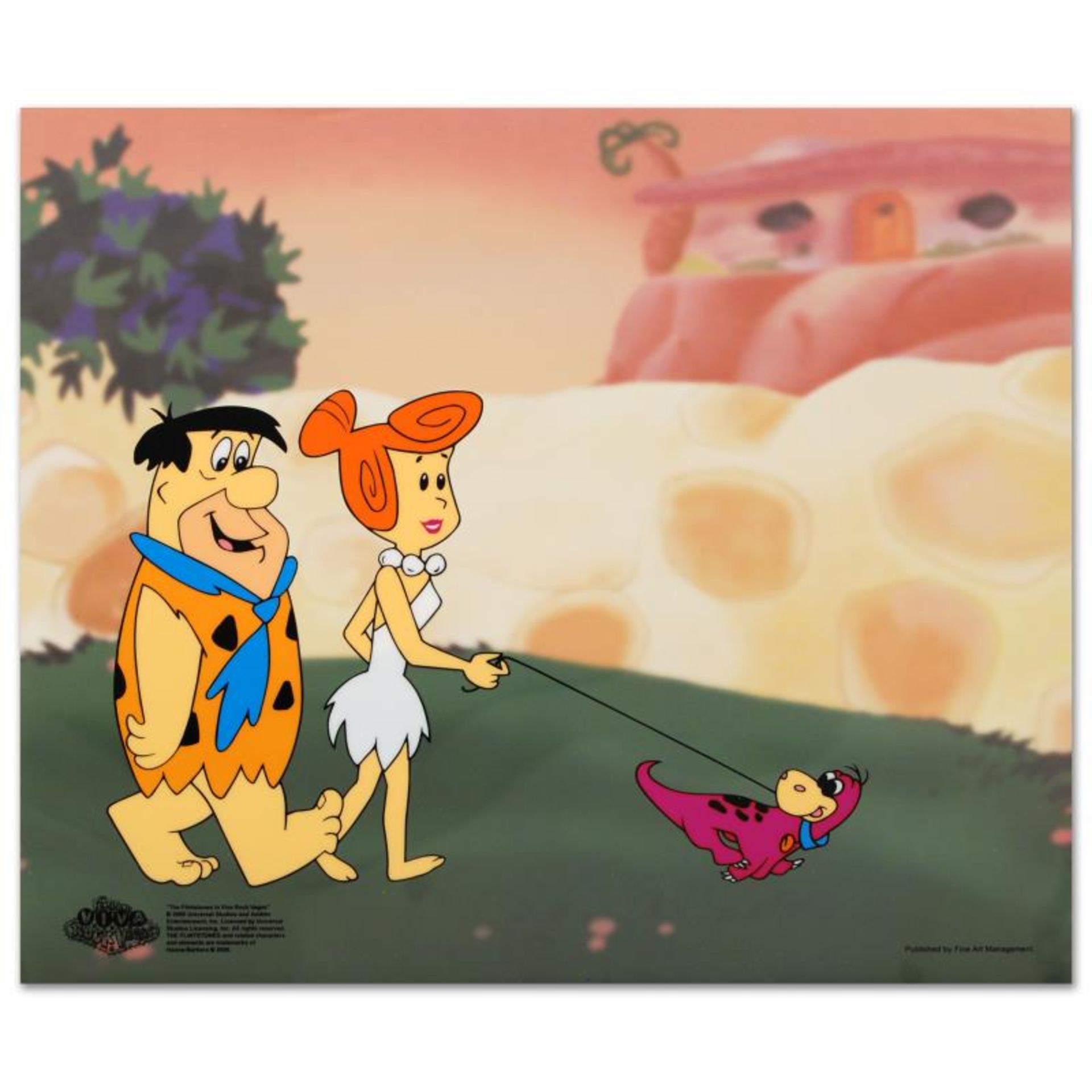 "The Flintstones Walking Dino" Limited Edition Sericel from the Popular Animated
