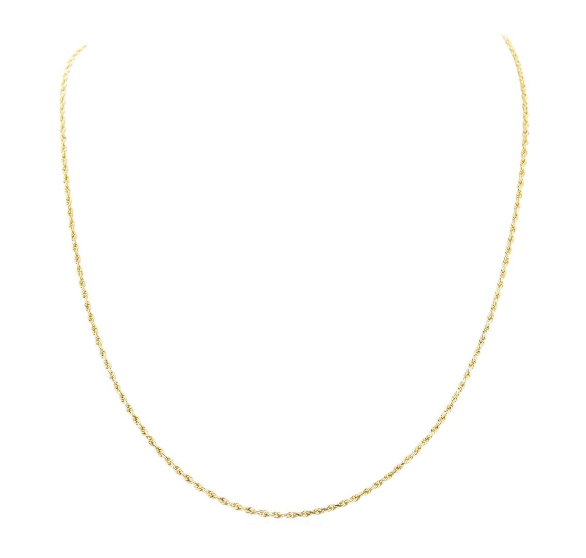 Twenty-Three Inch Rope Chain - 14KT Yellow Gold