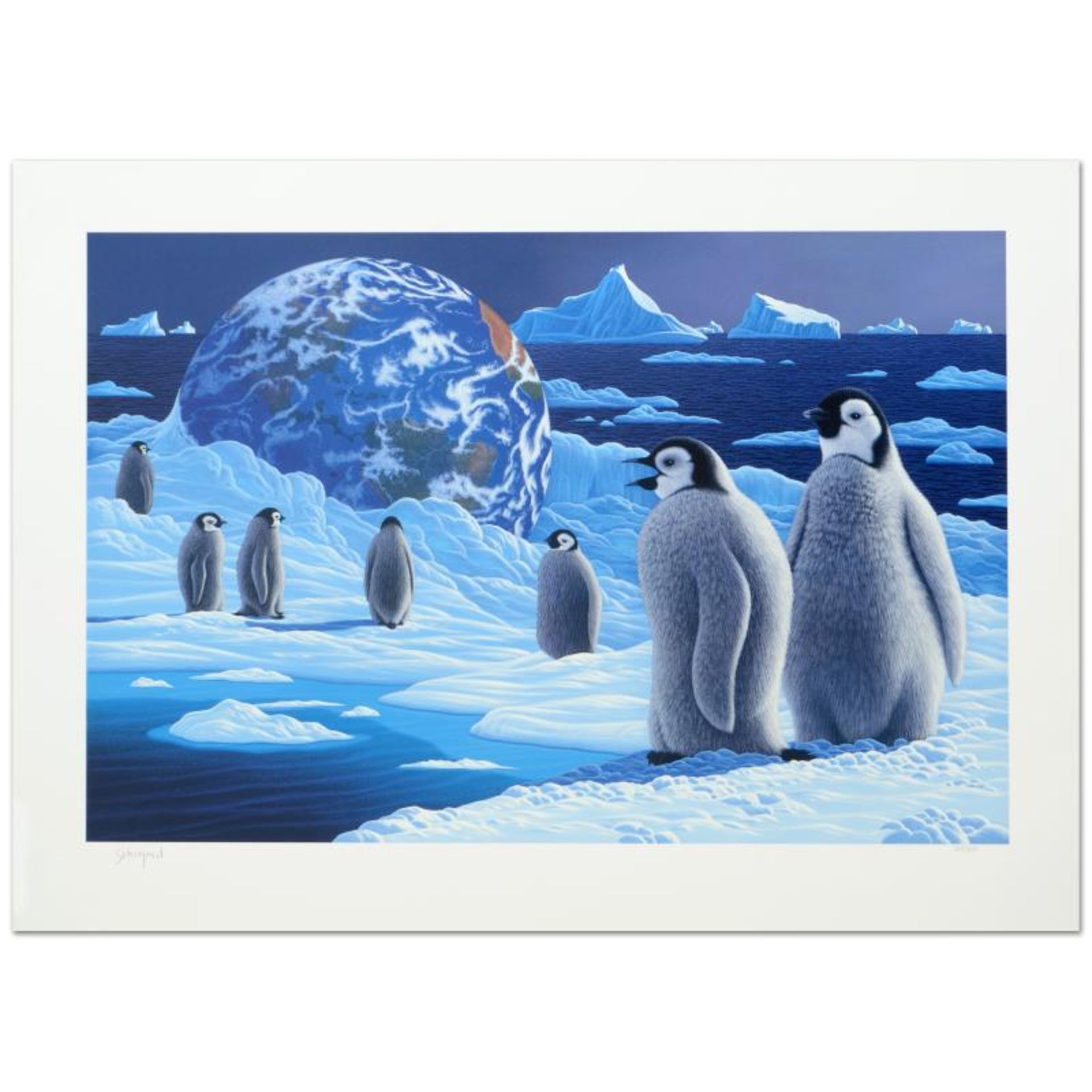 "Antarctica's Children" Limited Edition Serigraph by William Schimmel, Numbered