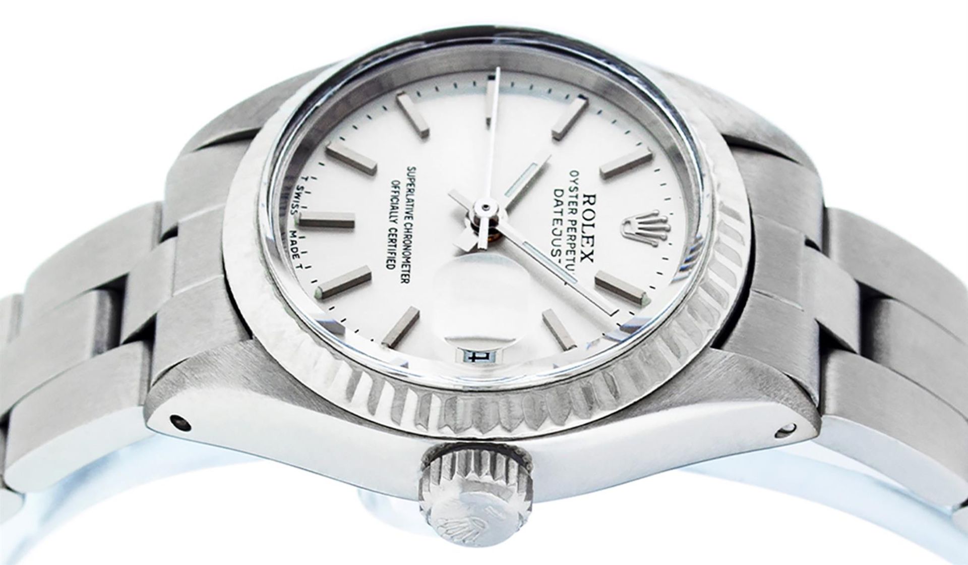 Rolex Ladies Stainless Steel Silver Index Oyster Band 26MM Datejust Wristwatch - Image 8 of 8