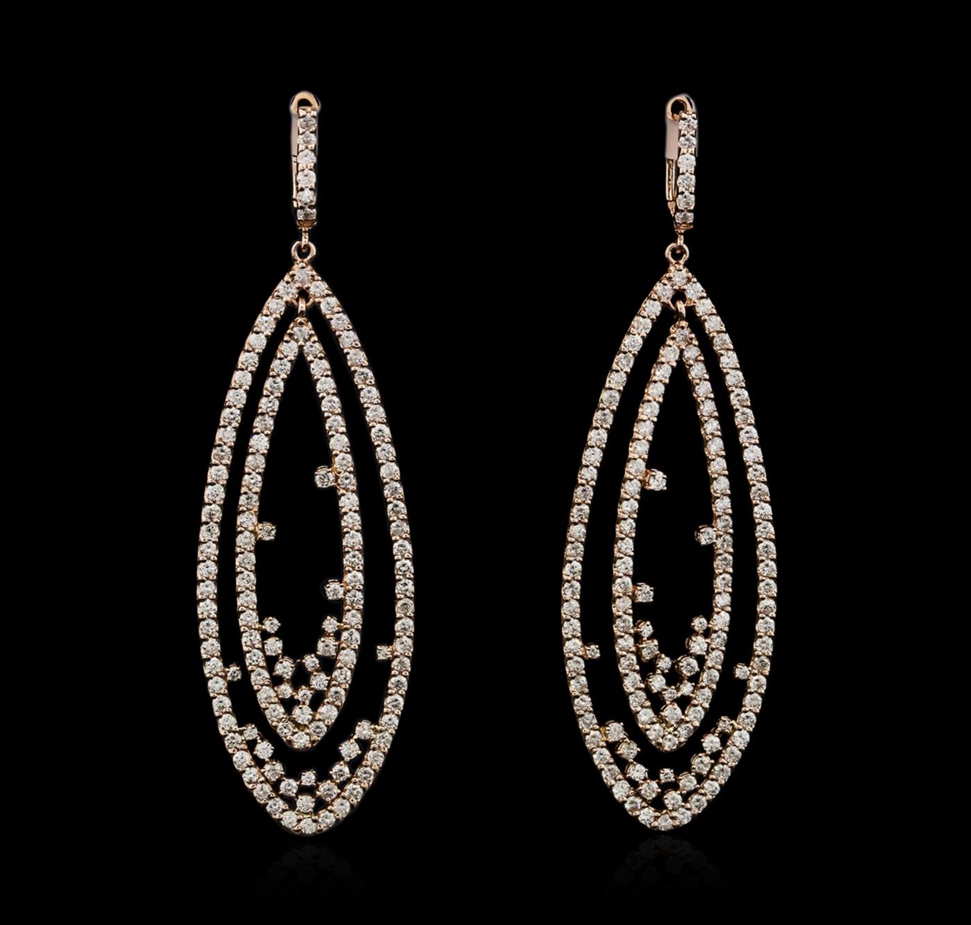 14KT Rose Gold 3.75 ctw Diamond Earrings