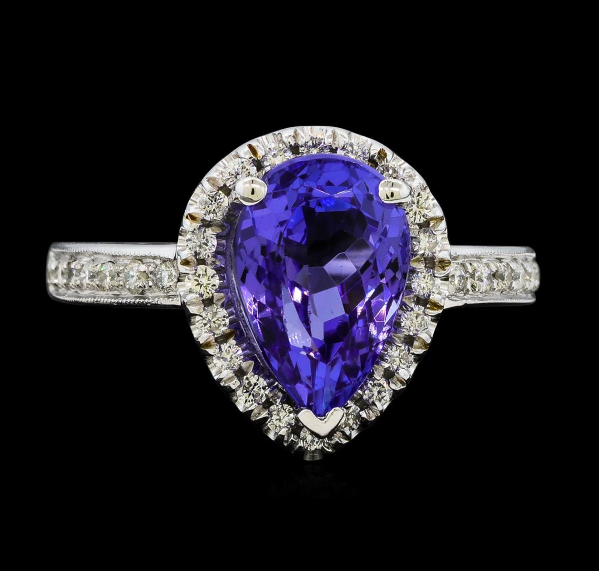 3.50ct Tanzanite and Diamond Ring - 14KT White Gold - Image 2 of 4