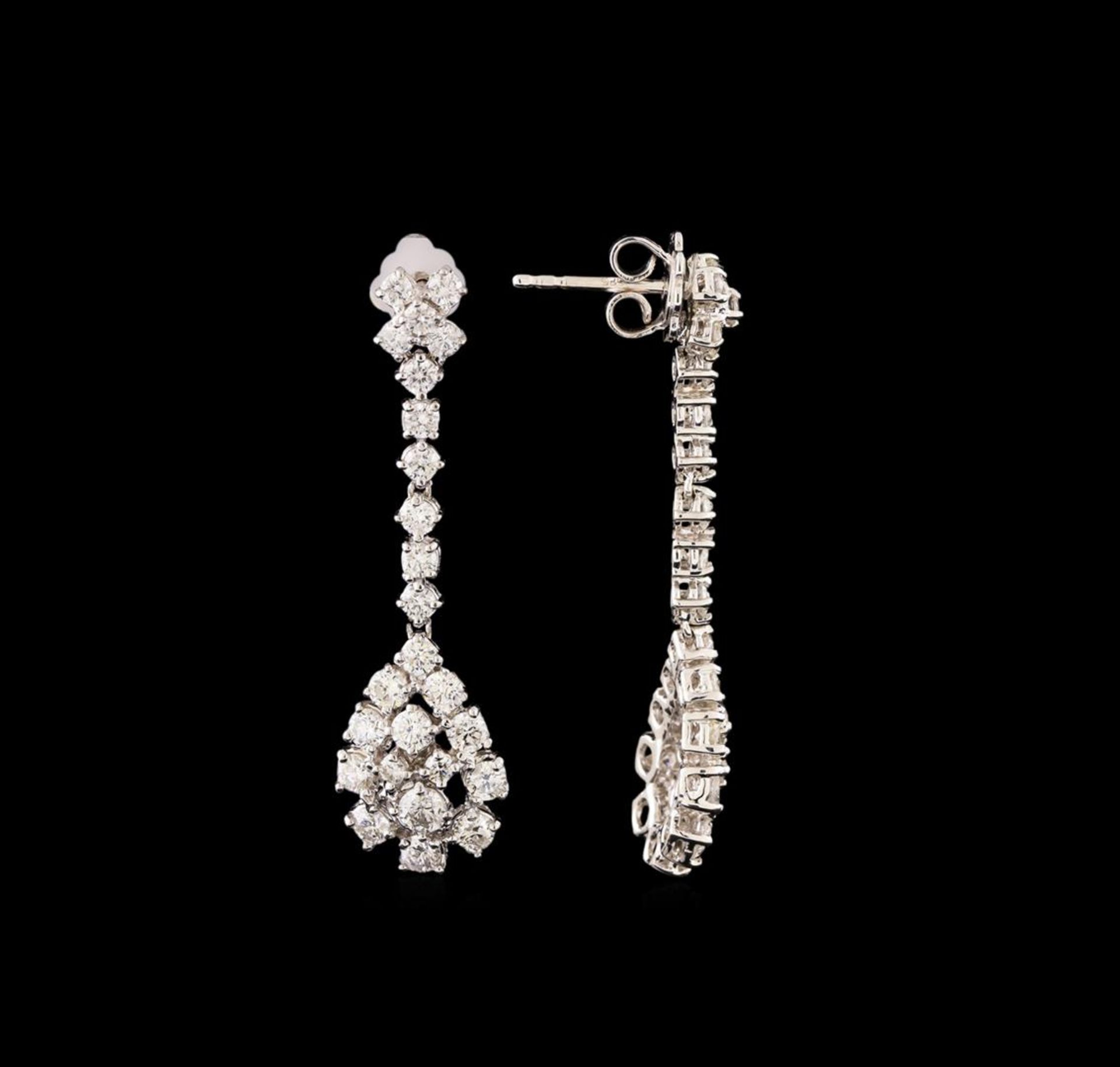 14KT White Gold 2.61 ctw Diamond Earrings - Image 2 of 3