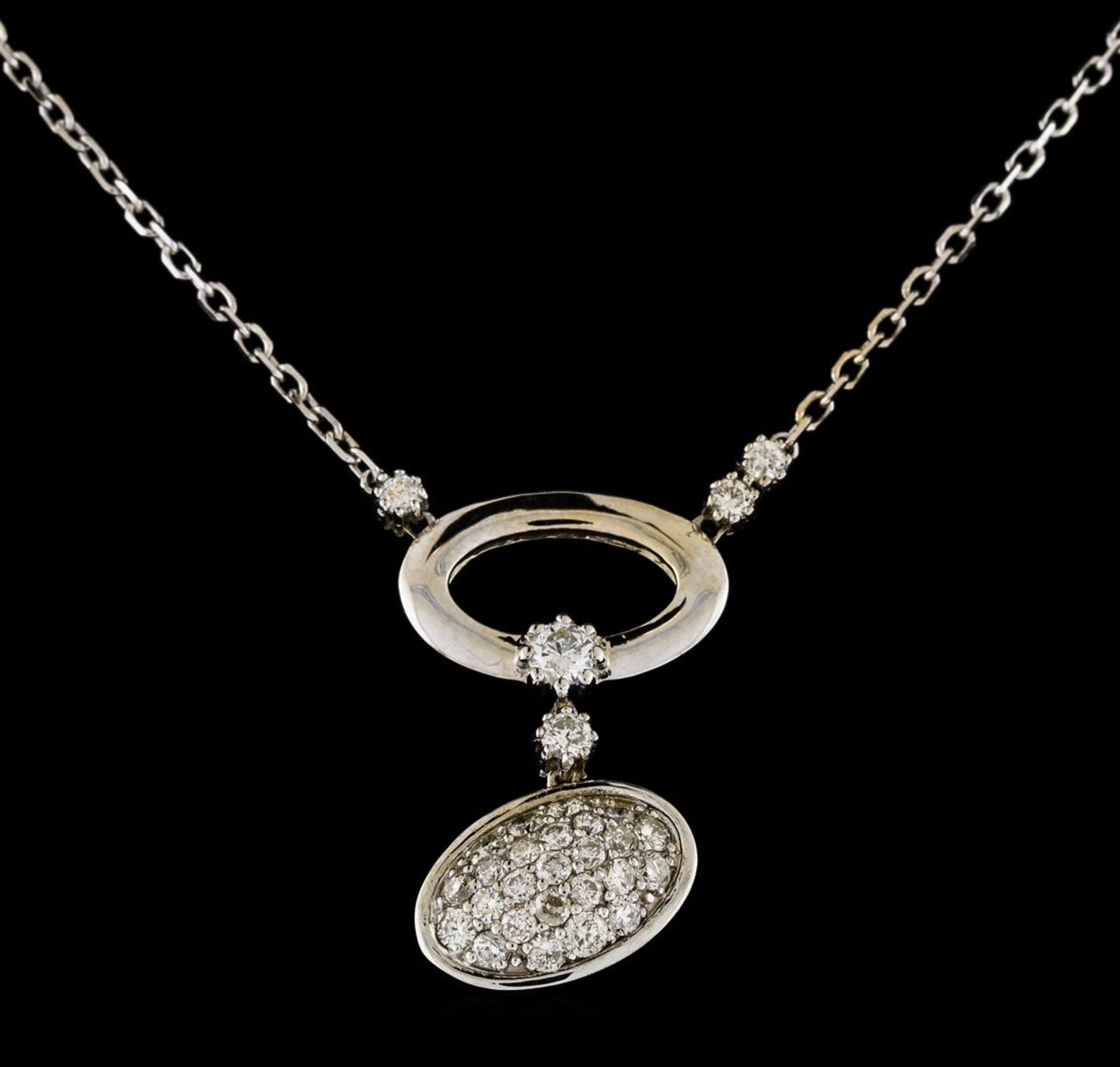 0.68 ctw Diamond Necklace - 14KT White Gold - Image 2 of 2