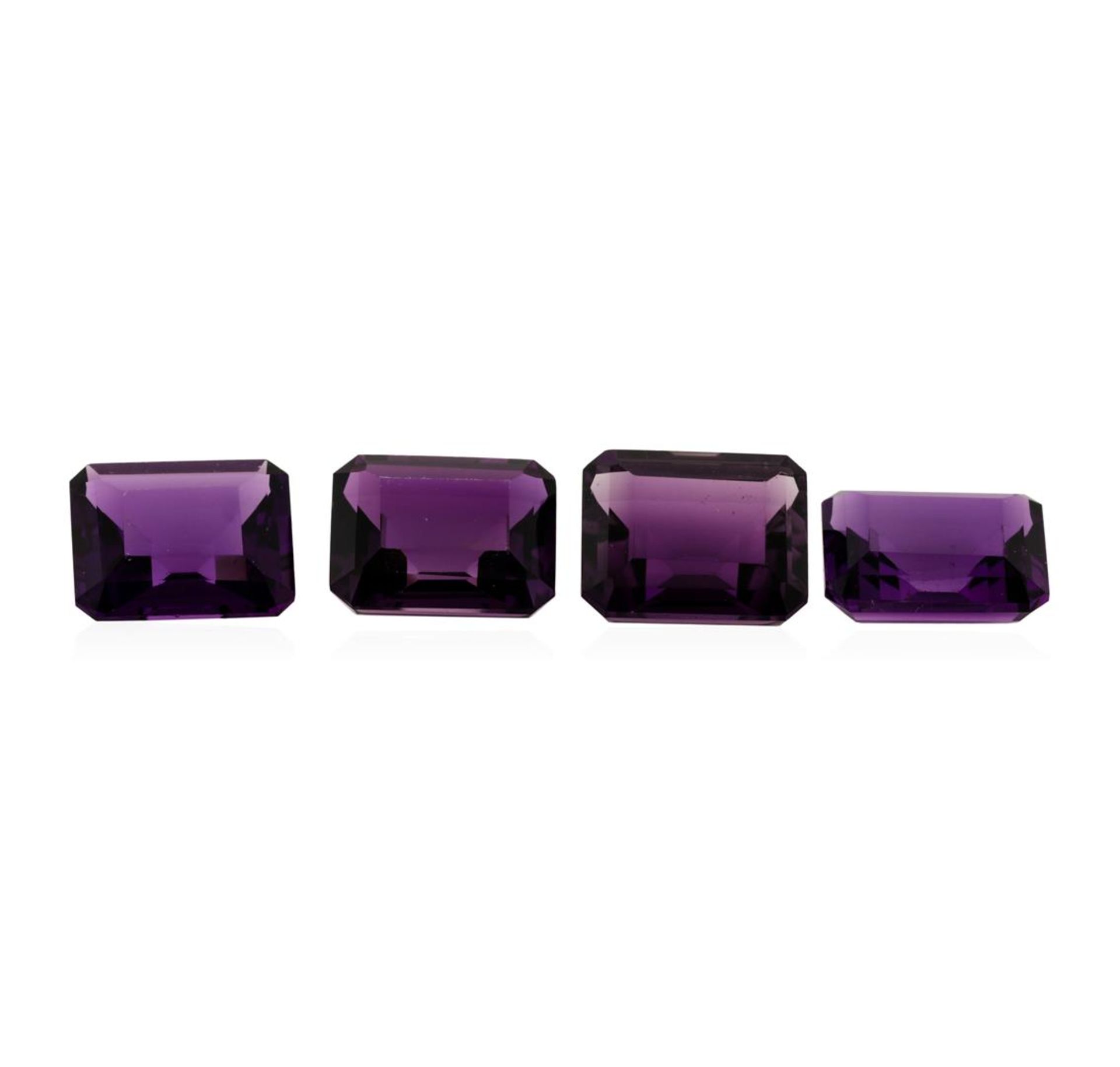 22.50ctw. Natural Emerald Cut Amethyst Parcel of Four