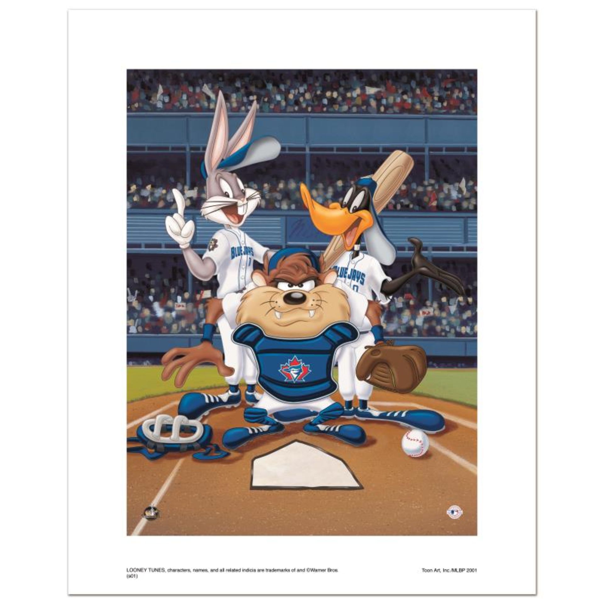 "At the Plate (Blue Jays)" Numbered Limited Edition Giclee from Warner Bros. wit