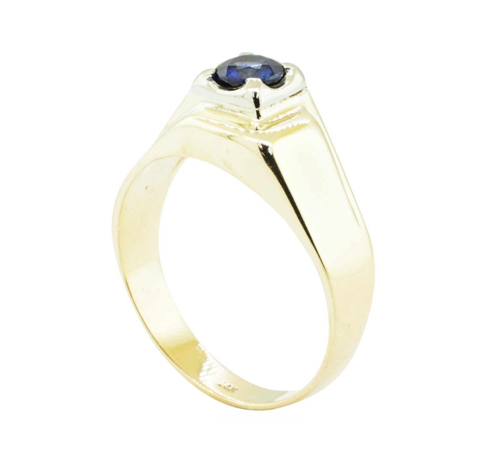 0.99ct Blue Sapphire Ring - 14KT Yellow Gold - Image 4 of 4
