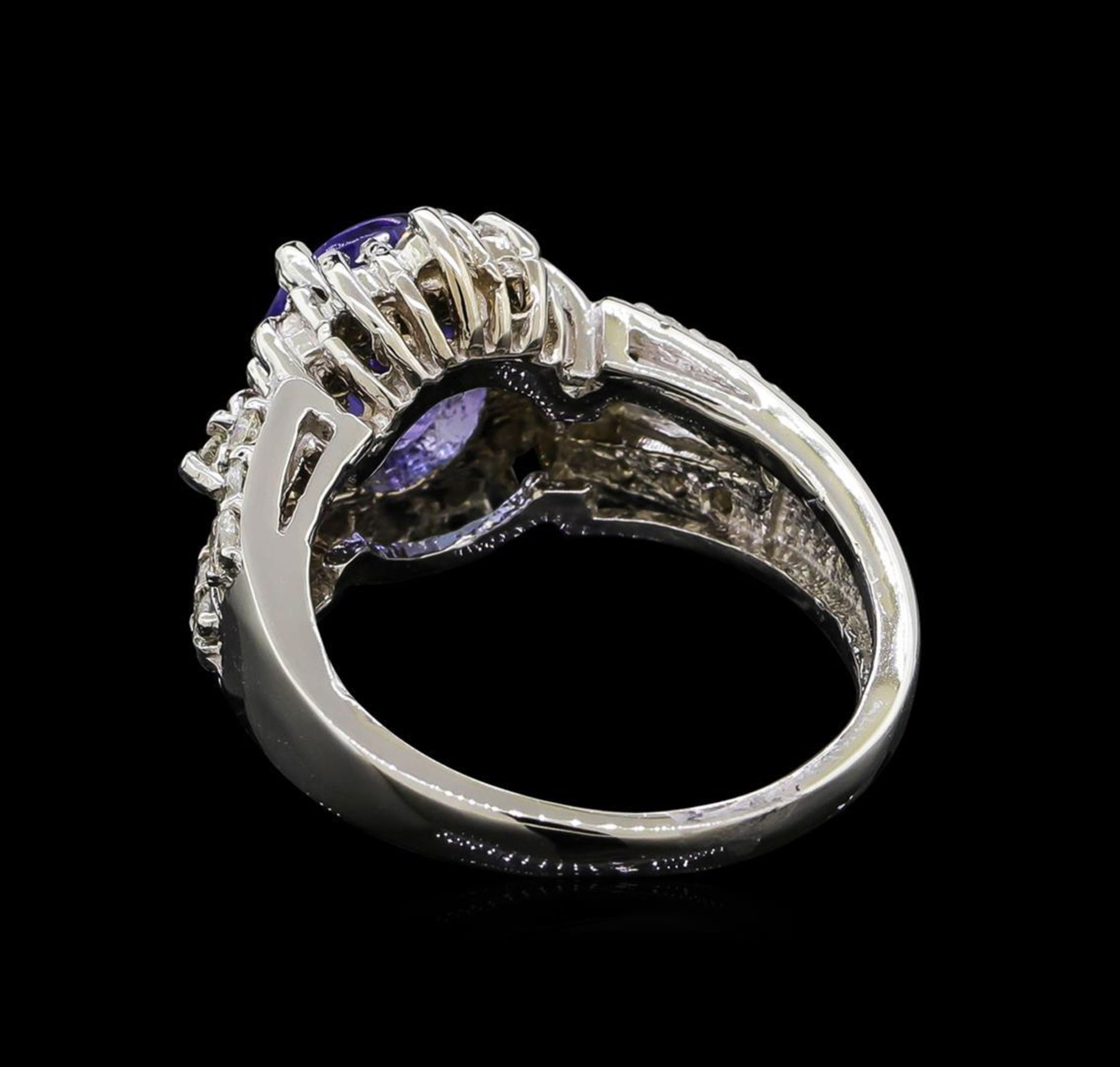 2.48 ctw Tanzanite and Diamond Ring - 14KT White Gold - Image 3 of 5