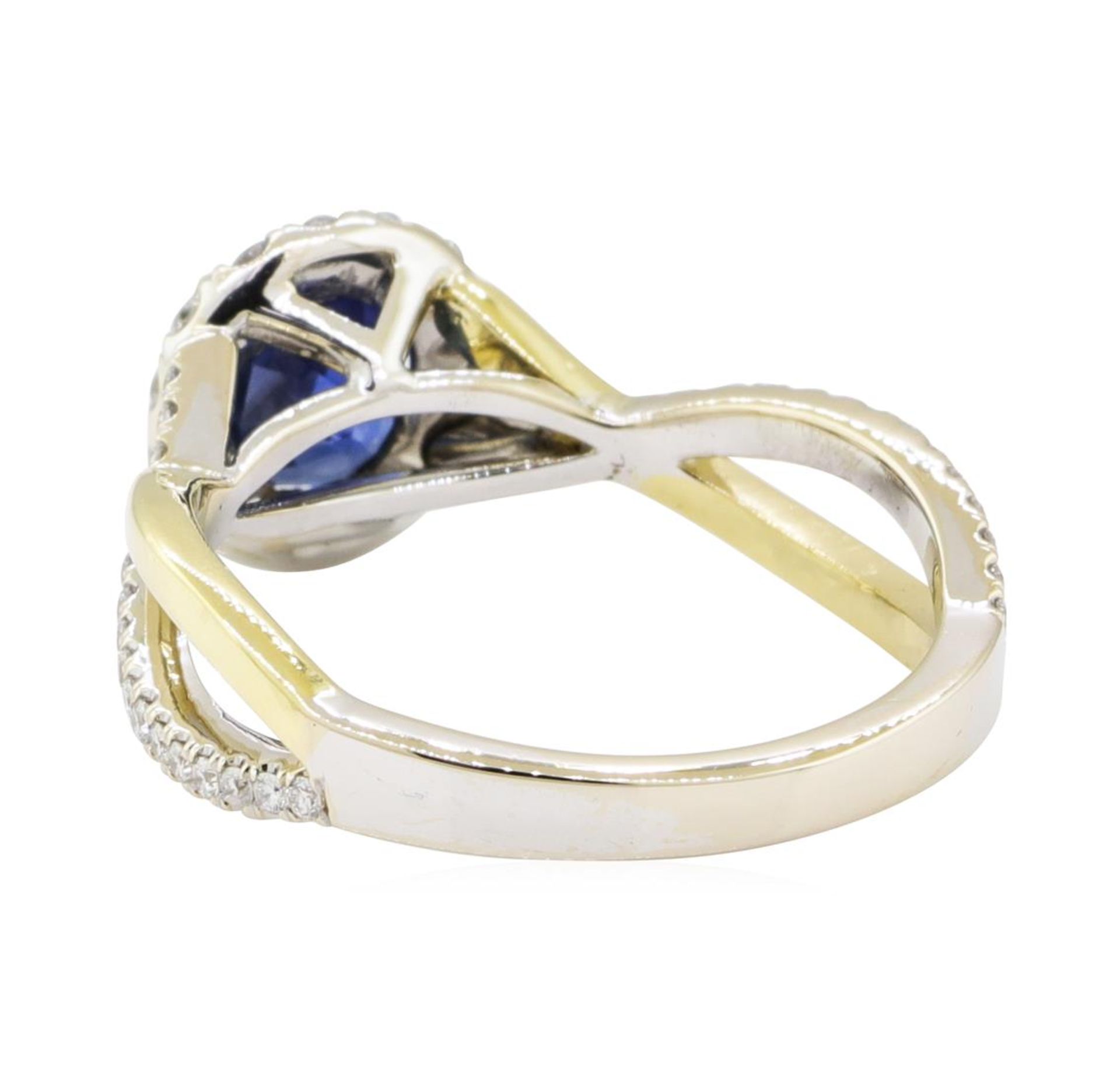 1.77 ctw Sapphire and Diamond Ring - 18KT White Gold - Image 3 of 5