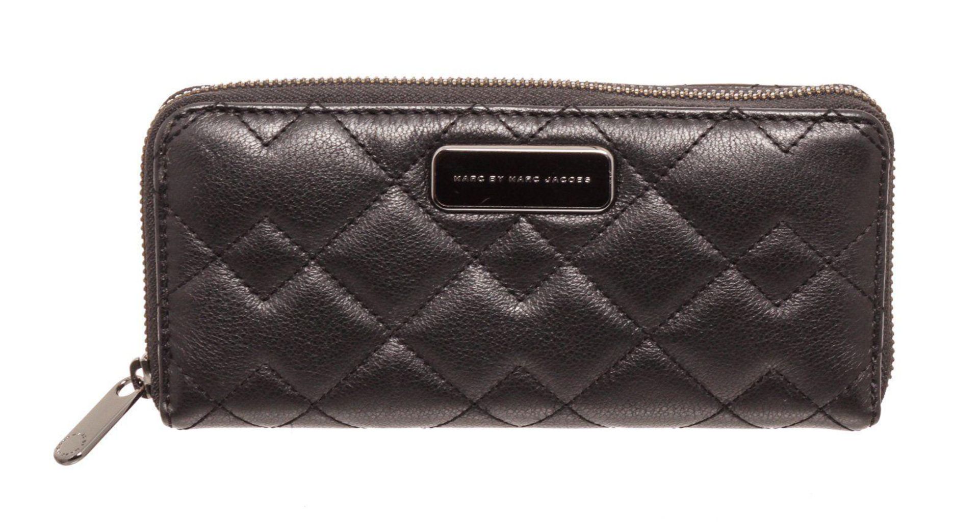 Marc By Marc Jacobs Black Quilted Leather Long Zippy Wallet