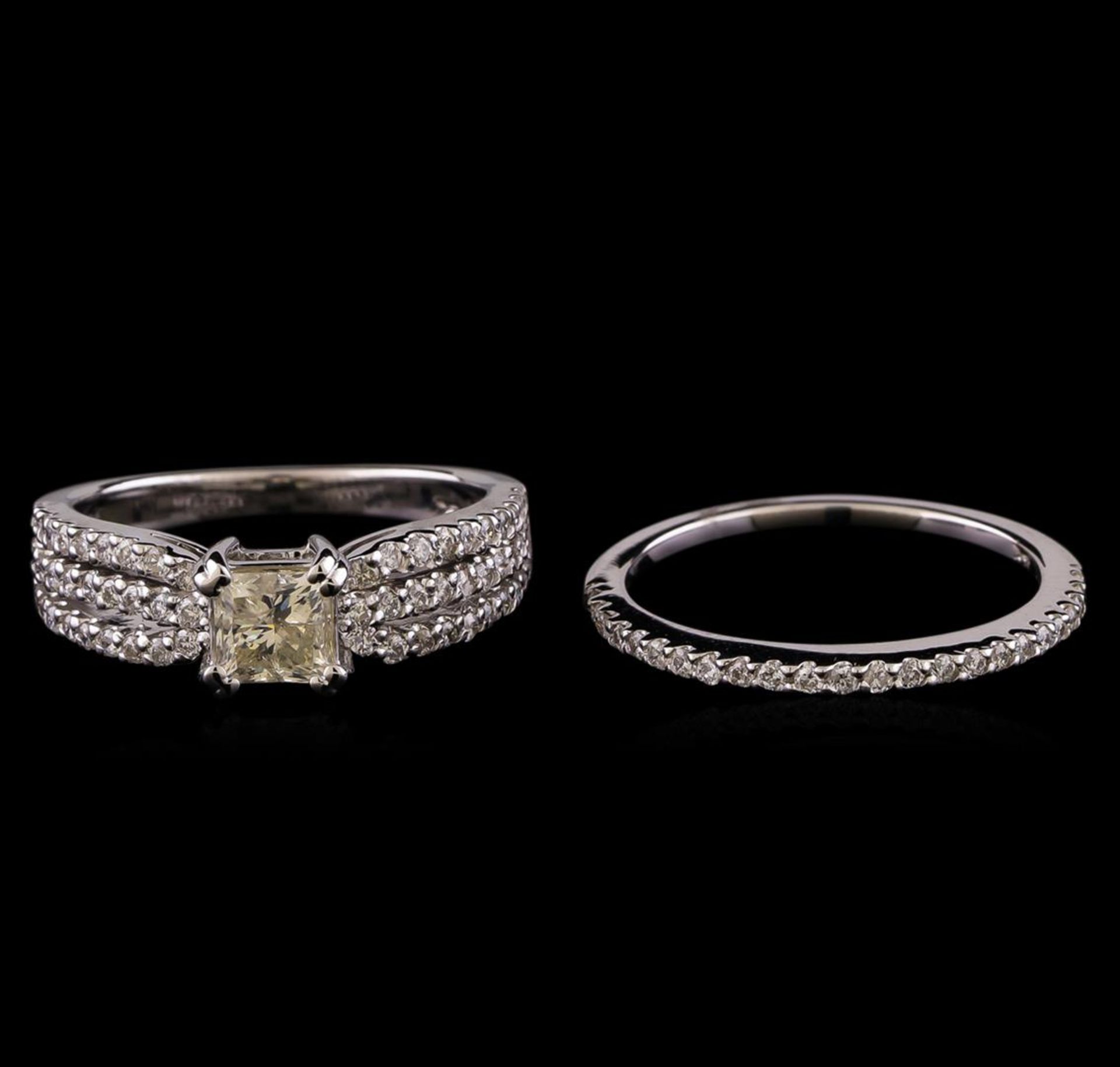 1.40 ctw Diamond Wedding Ring Set - 14KT White Gold - Image 2 of 4