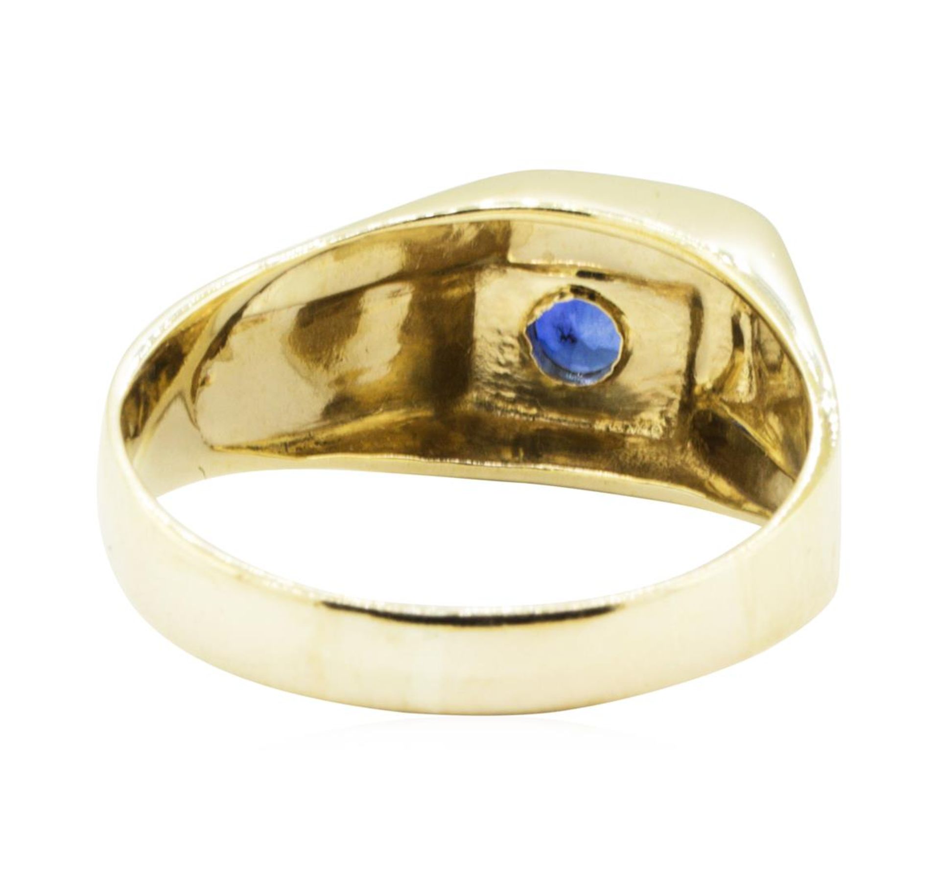 0.99ct Blue Sapphire Ring - 14KT Yellow Gold - Image 3 of 4