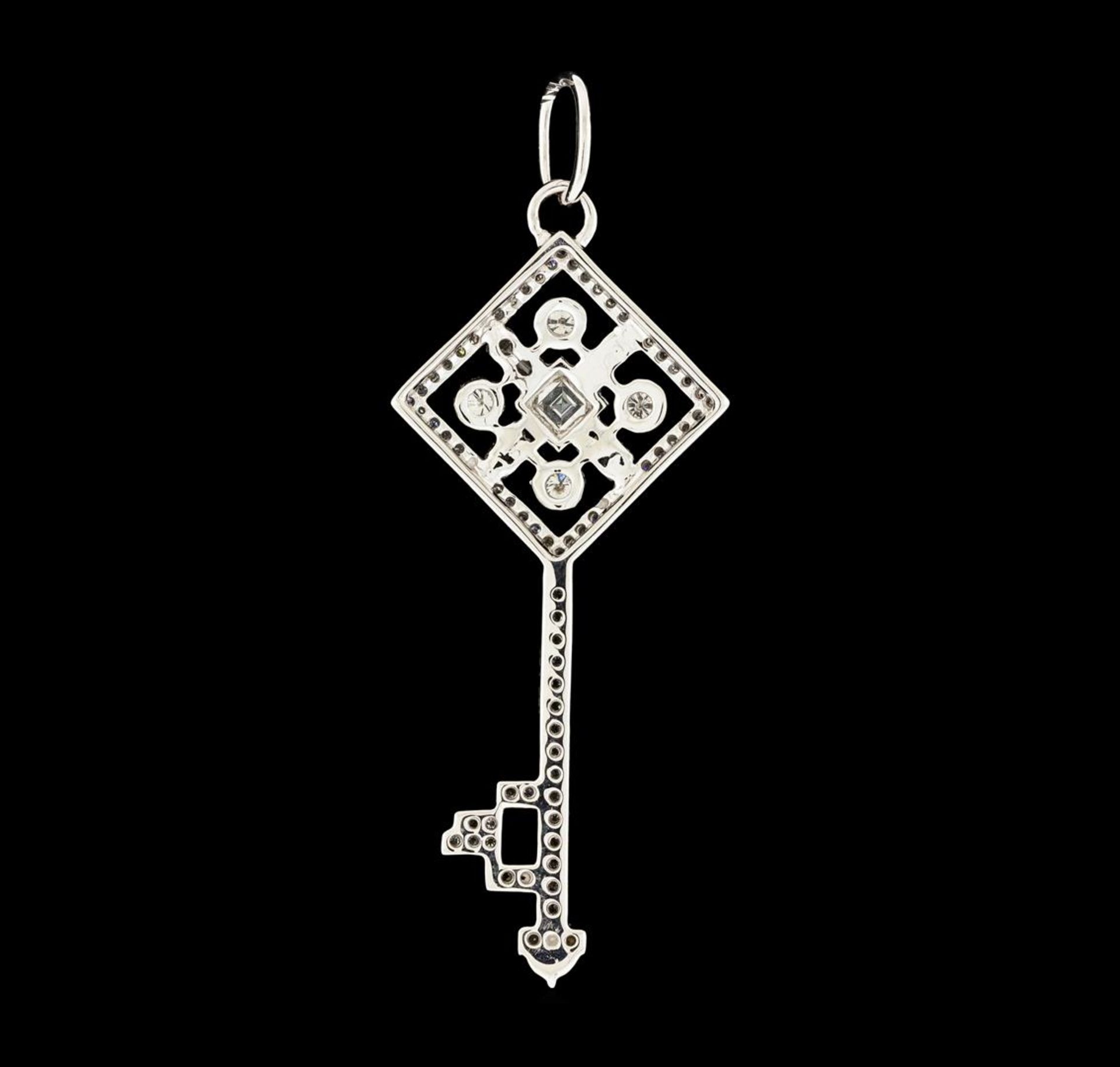 0.56 ctw Diamond Pendant - 18KT White Gold - Image 2 of 4