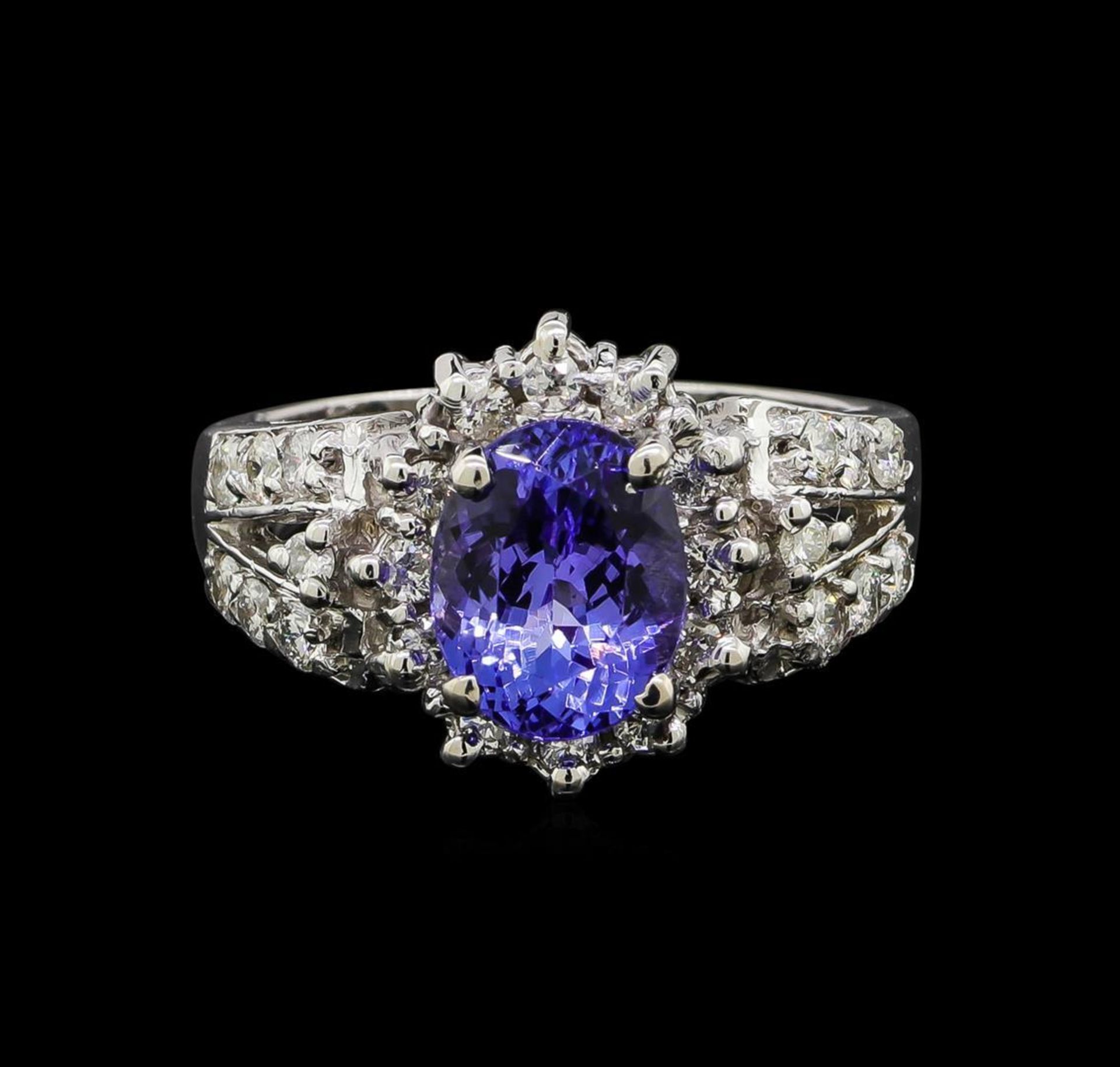 2.48 ctw Tanzanite and Diamond Ring - 14KT White Gold - Image 2 of 5