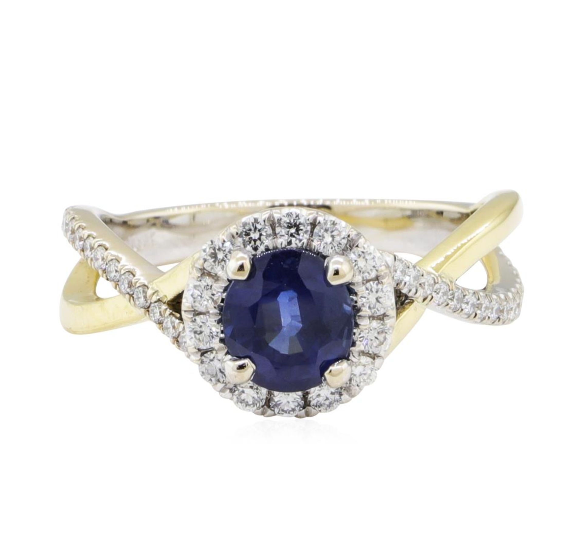 1.77 ctw Sapphire and Diamond Ring - 18KT White Gold - Image 2 of 5
