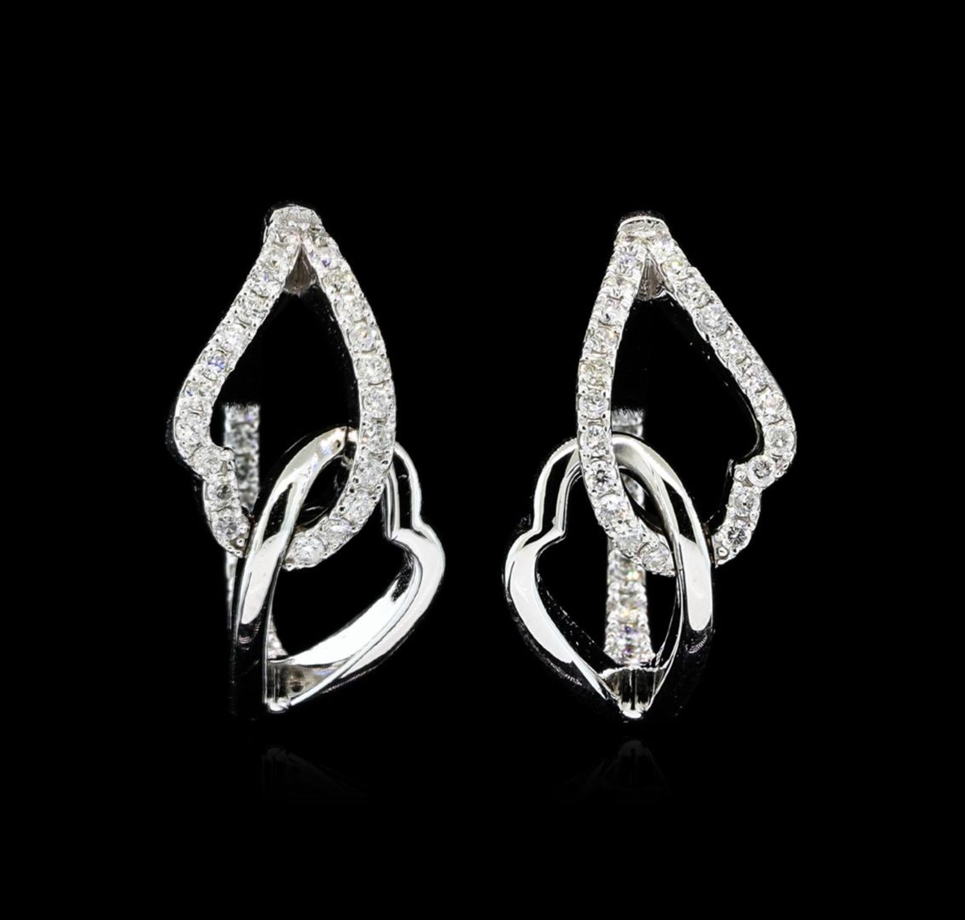 0.73 ctw Diamond Earrings - 14KT White Gold