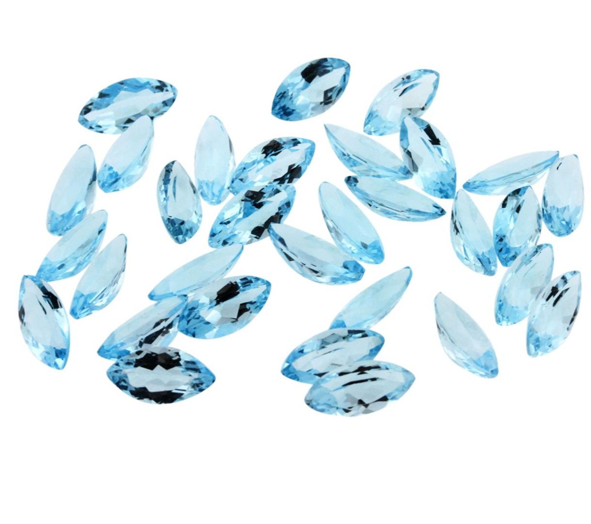 64.21 ctw Marquise Cut Natural Blue Topaz Parcel