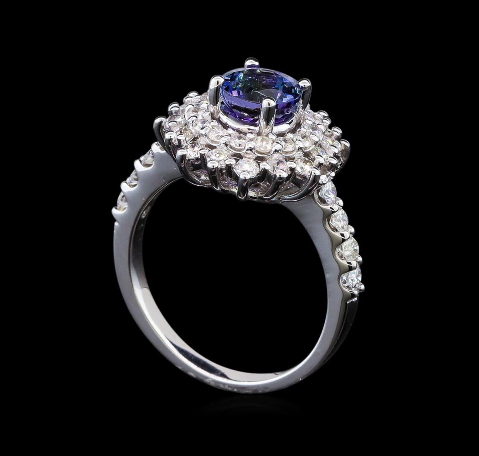 14KT White Gold 1.14 ctw Tanzanite and Diamond Ring - Image 4 of 5