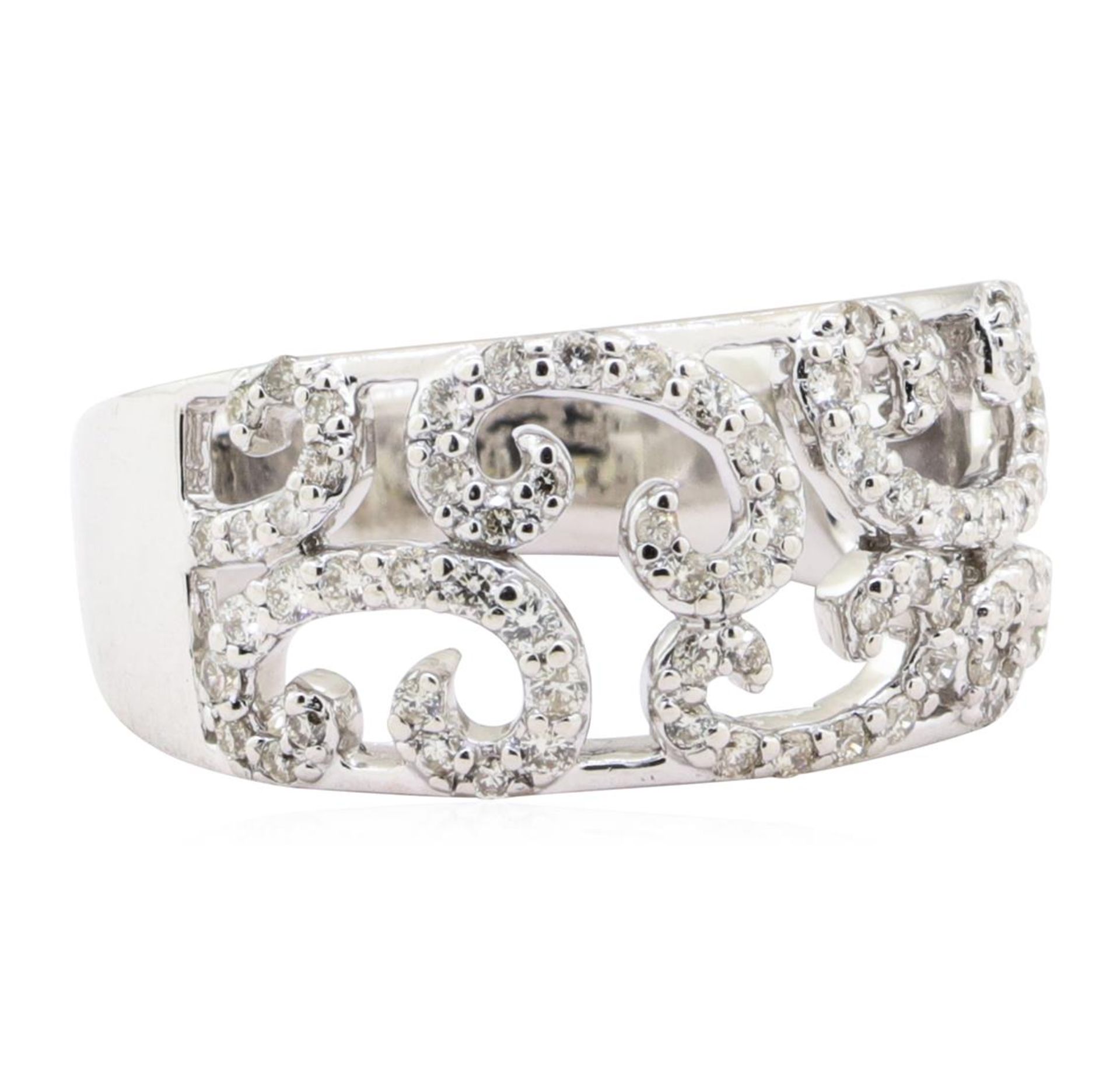 0.58ctw Diamond Half-Dome Band - 14KT White Gold