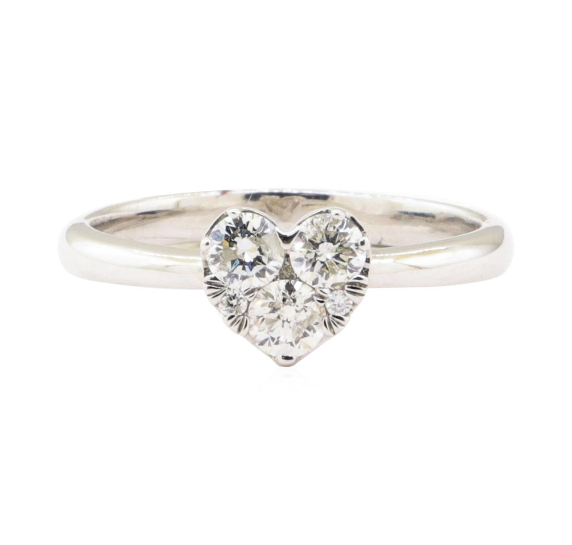 0.41ctw Diamond Heart Shaped Ring - 14KT White Gold - Image 2 of 4