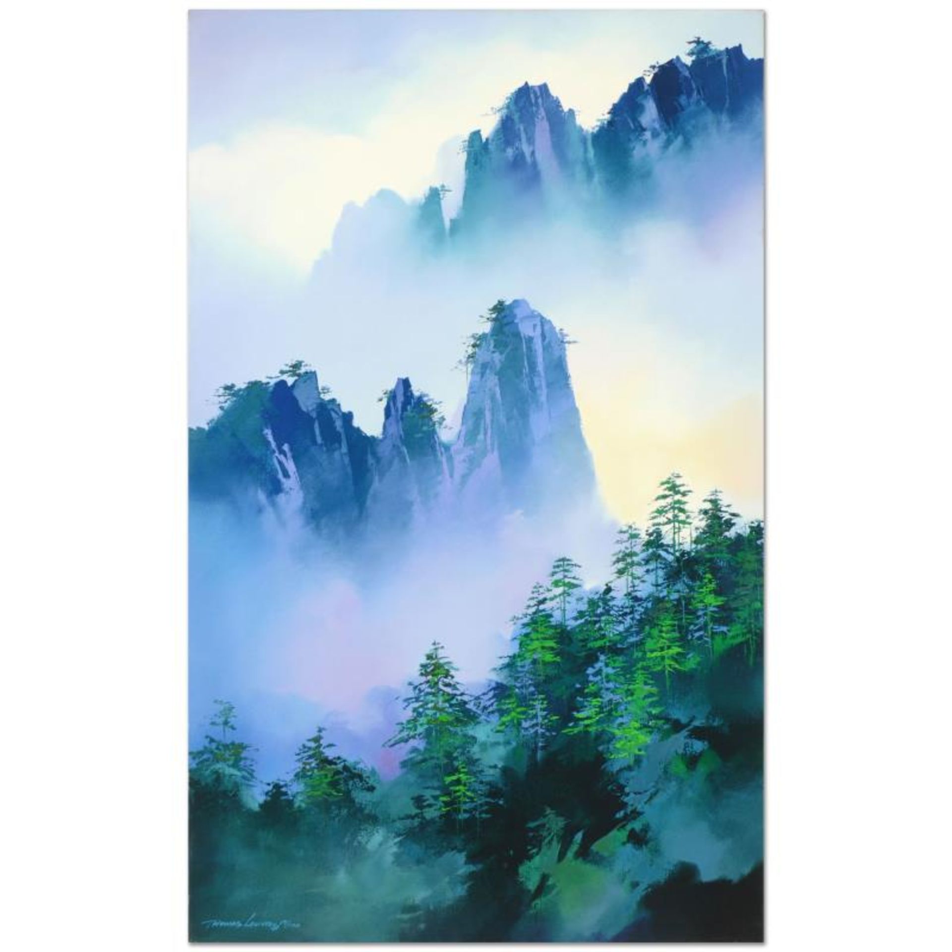 Thomas Leung, "Misty Mountain Passage" Hand Embellished Limited Edition, Numbere