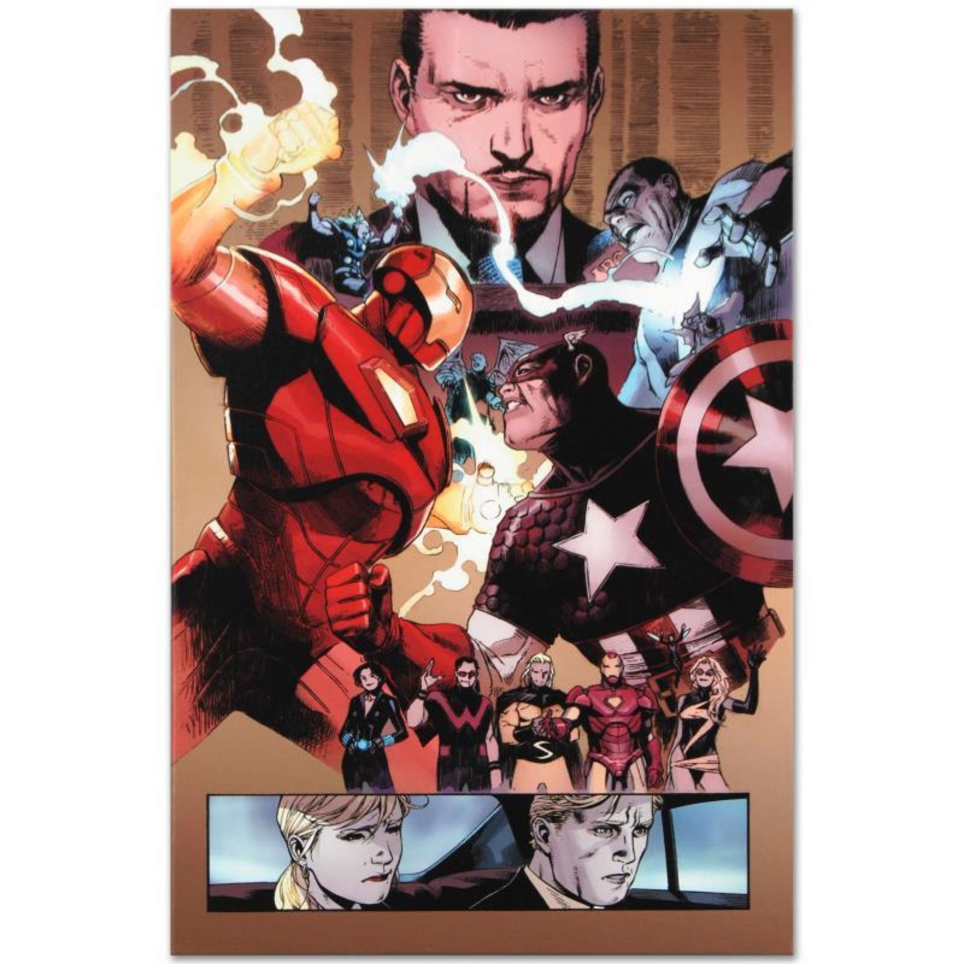 Marvel Comics "New Avengers #48" Numbered Limited Edition Giclee on Canvas by Bi
