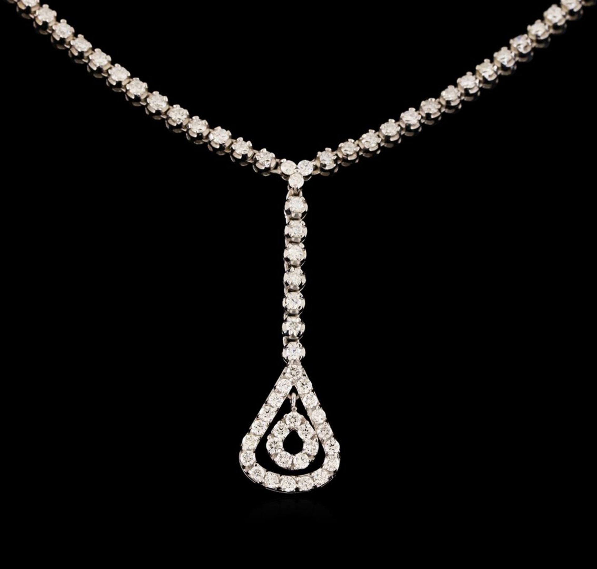 14KT White Gold 1.03 ctw Diamond Necklace - Image 2 of 3