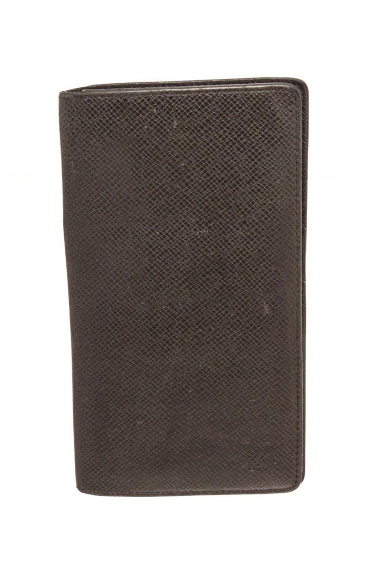 Louis Vuitton Black Taiga Leather Long Card Wallet