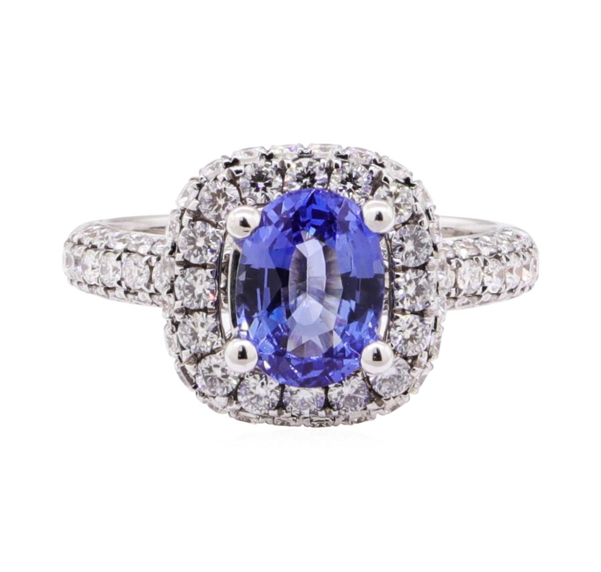 2.44 ctw Sapphire And Diamond Ring - 14KT White Gold - Image 2 of 5