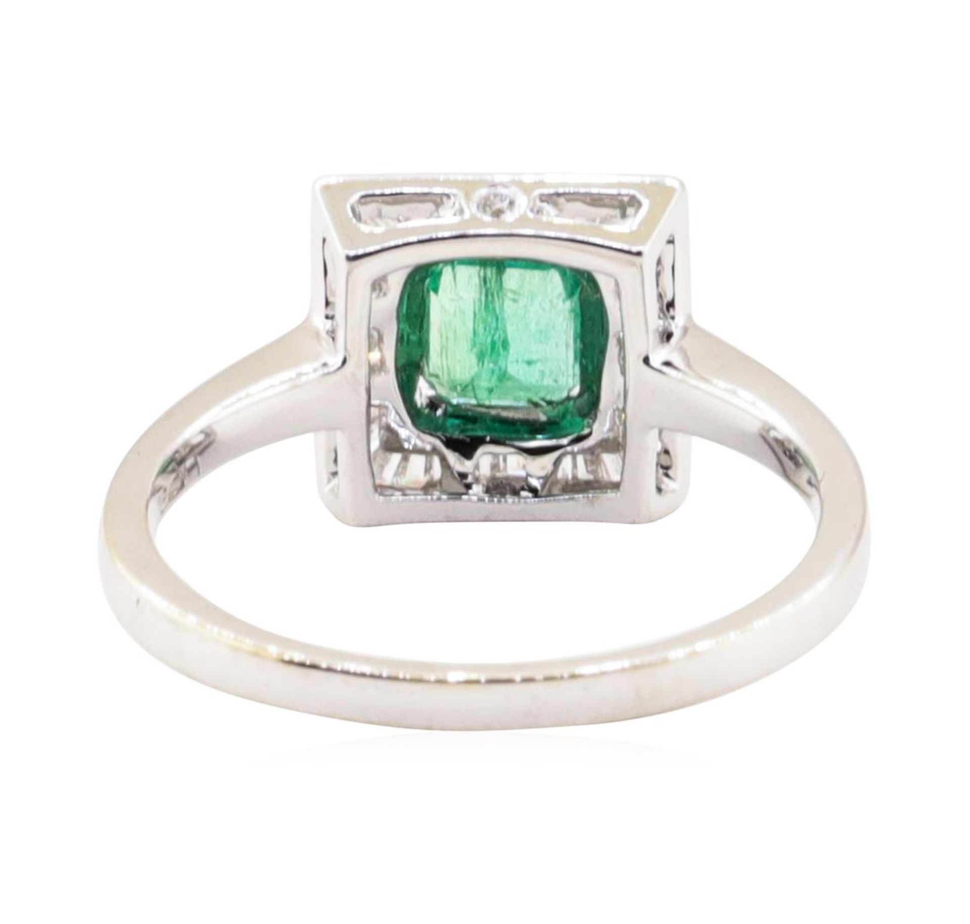 0.41ct Emerald and Diamond Ring - 18KT White Gold - Image 3 of 5