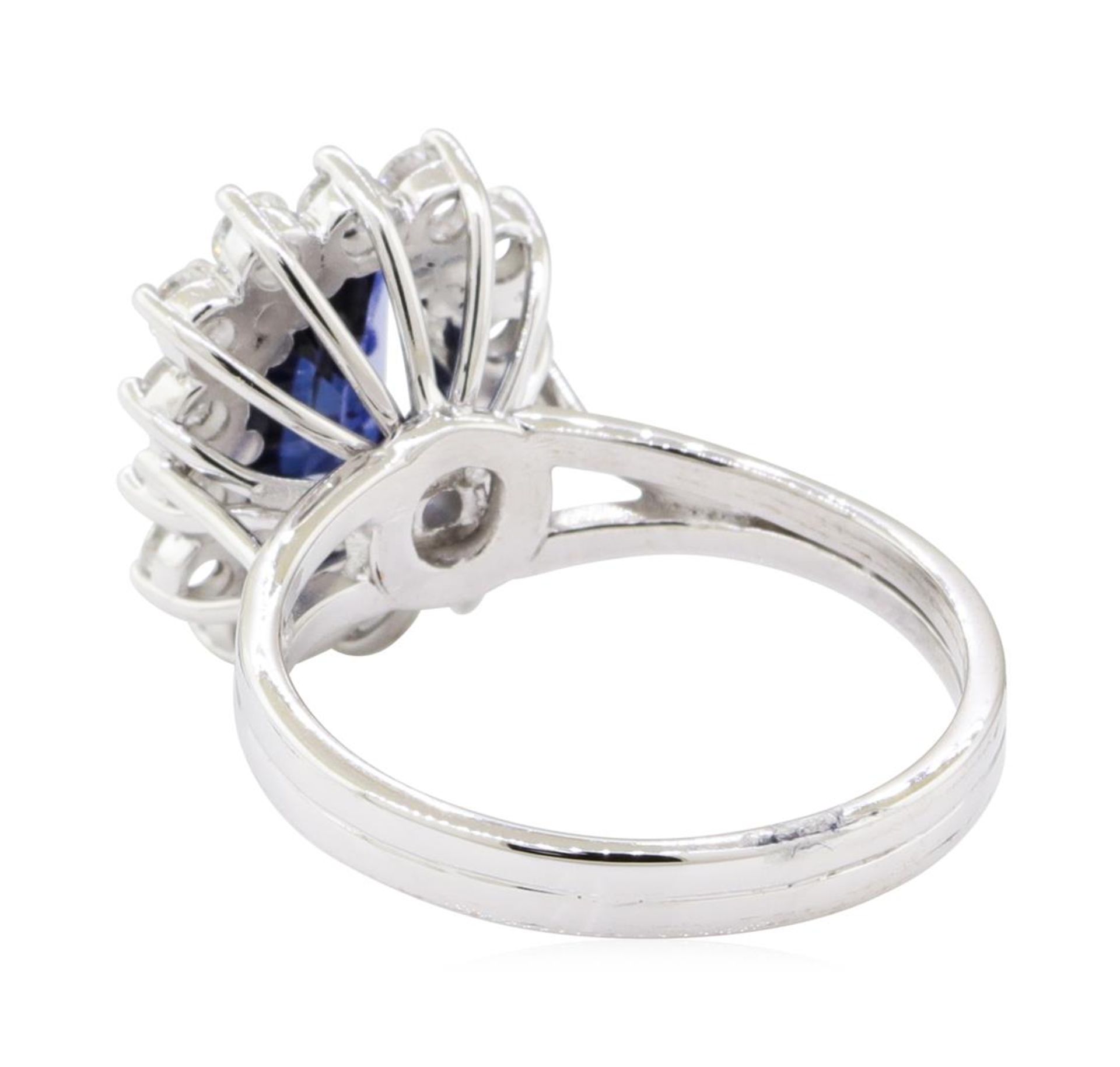 2.55 ctw Sapphire and Diamond Ring - 14KT White Gold - Image 3 of 5