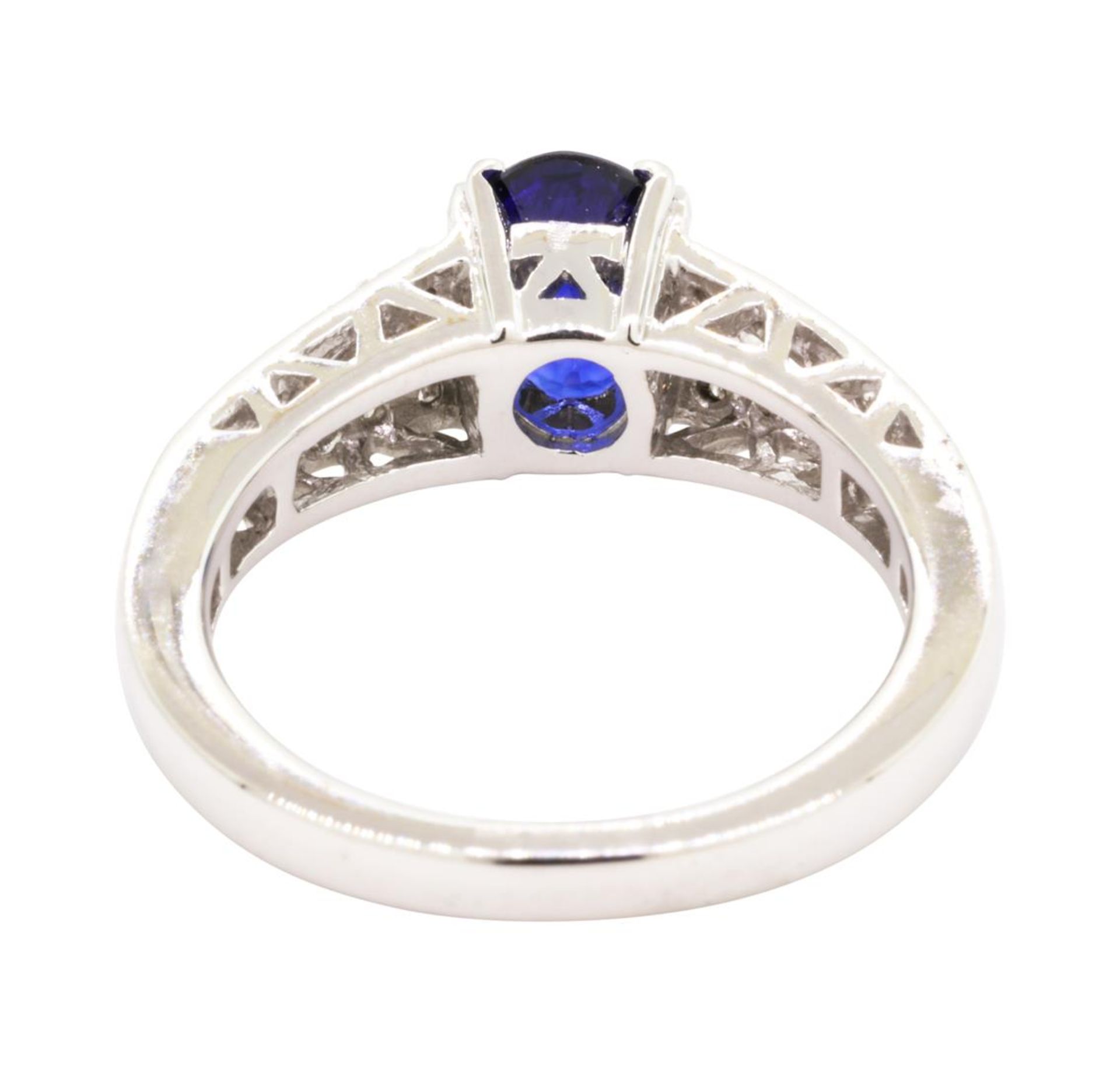 1.53 ctw Sapphire and Diamond Ring - 14KT White Gold - Image 3 of 5