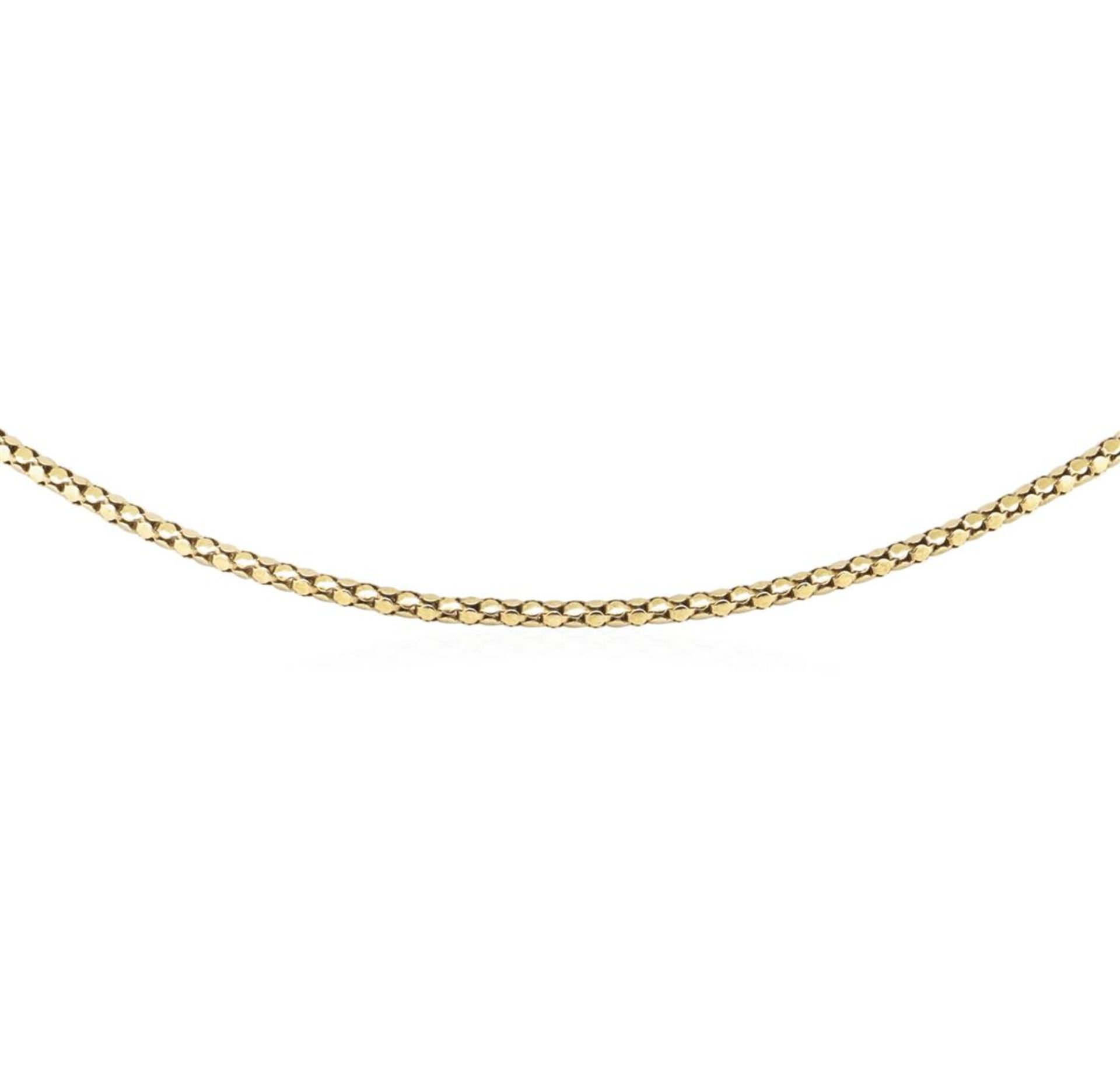 18 Inch Rounded Popcorn Link Chain - 14KT Yellow Gold - Image 2 of 2