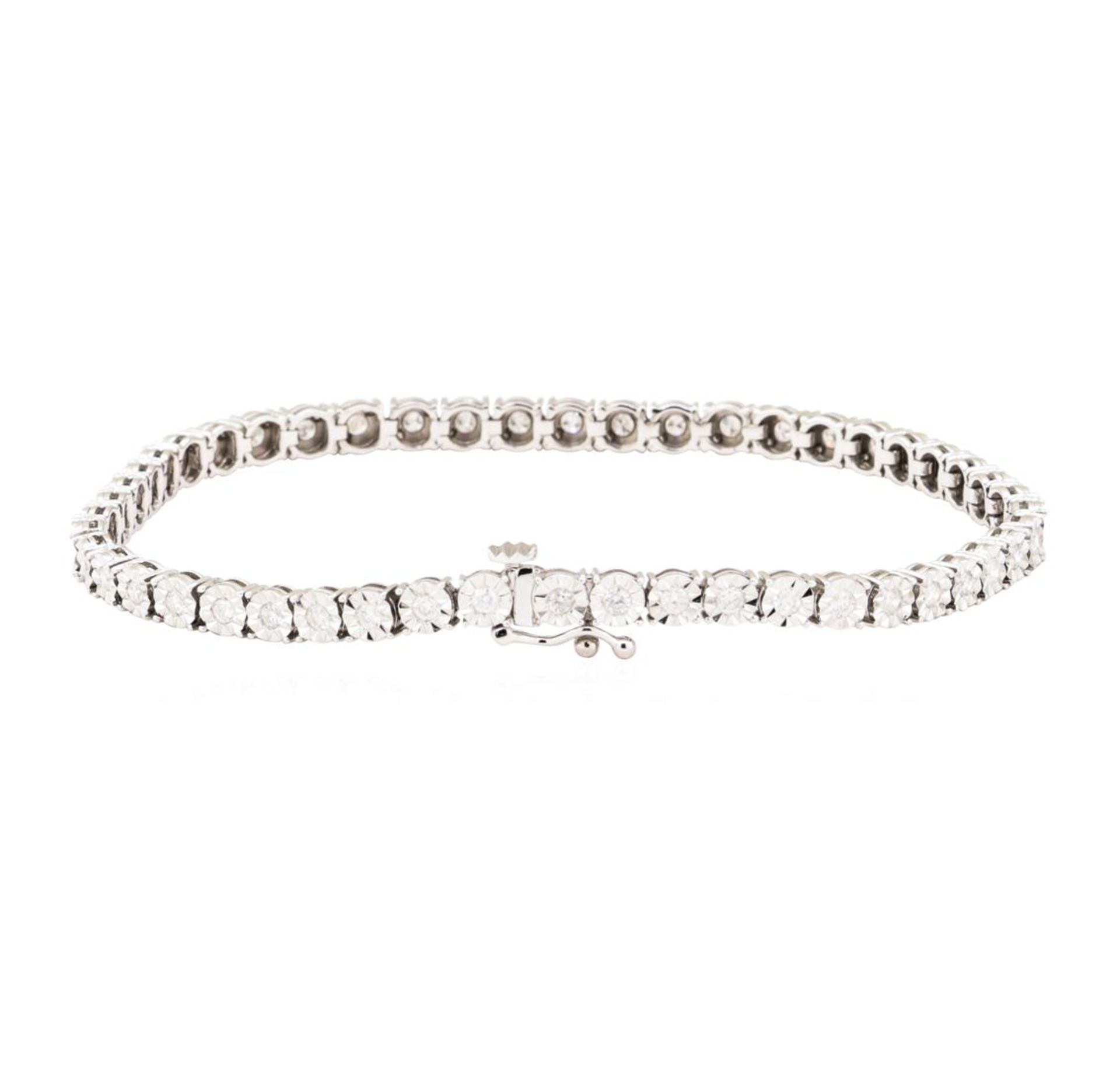 1.00 ctw Diamond Tennis Bracelet - 10KT White Gold - Image 2 of 4