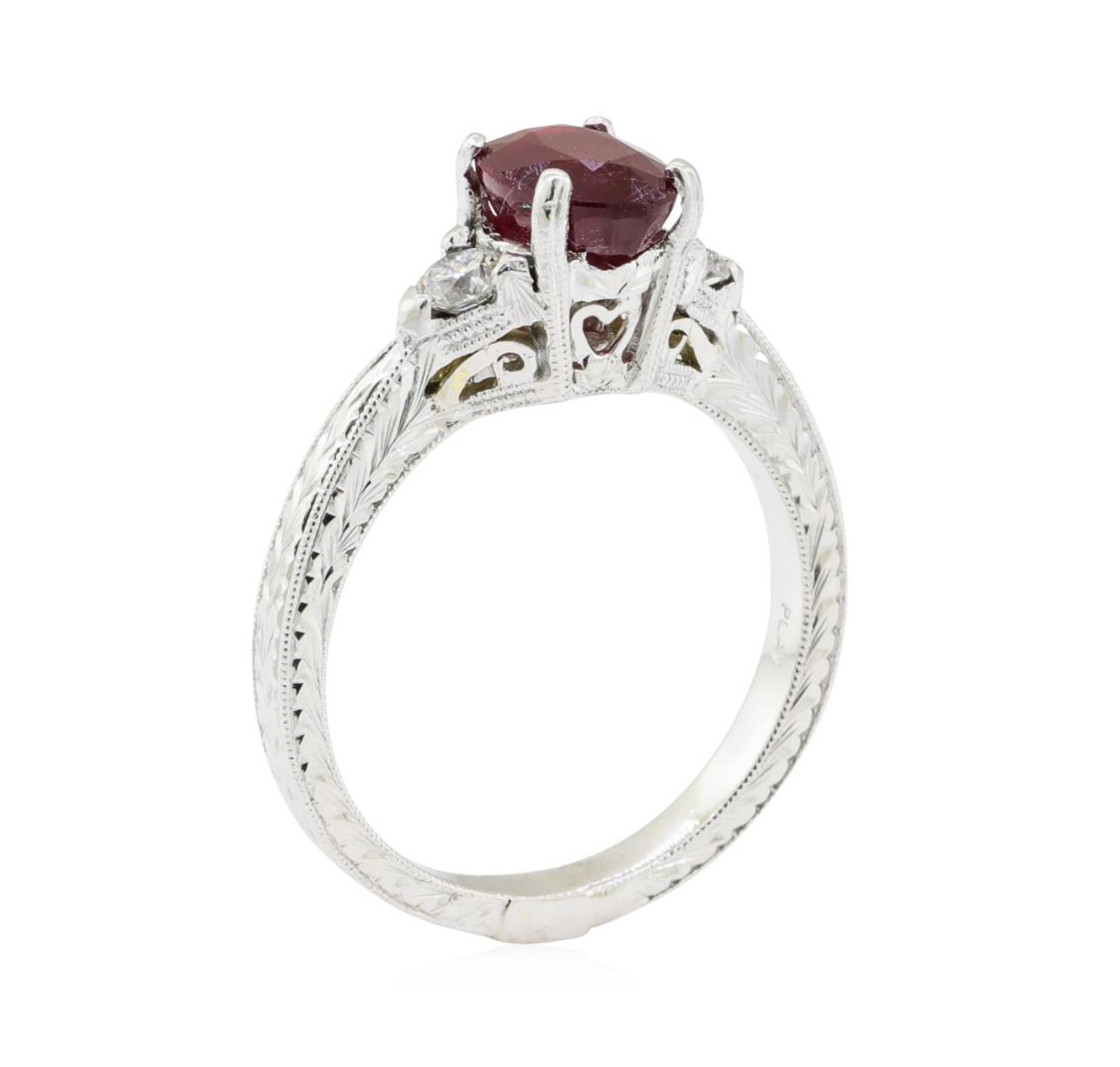 2.40 ctw Ruby and Diamond Ring - 18KT White Gold - Image 4 of 5