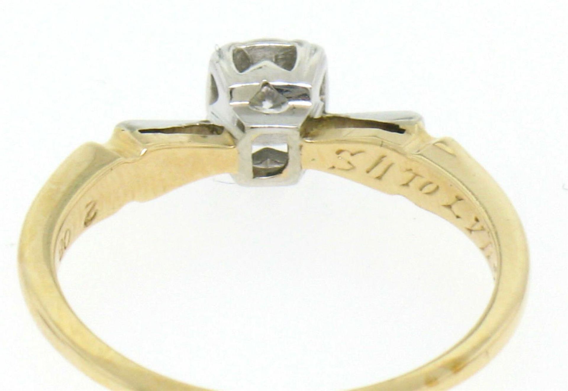 14k Yellow & White Gold 0.14ctw VS F Diamond Solitaire Engagement Ring - Image 5 of 6