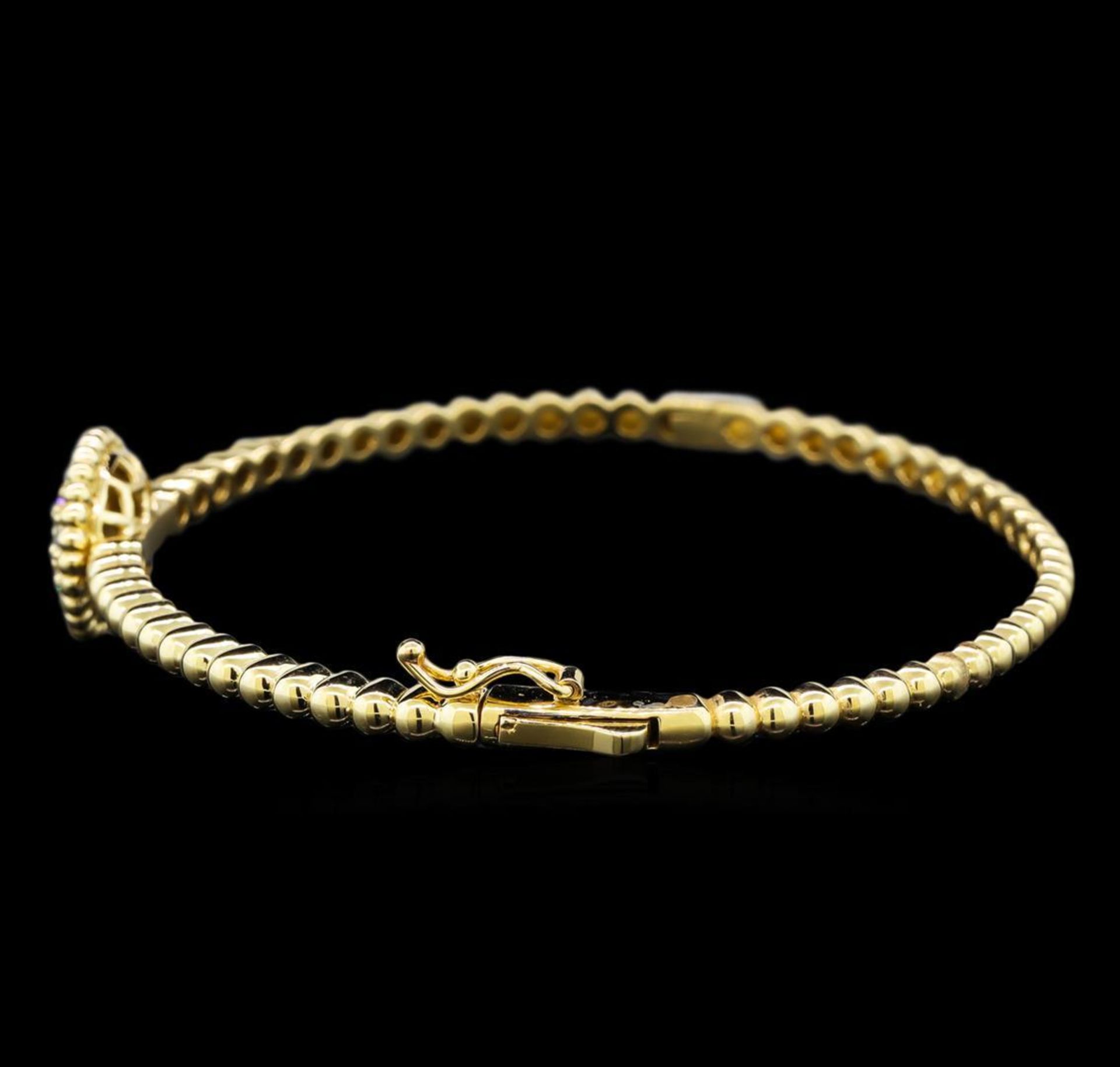 0.65 ctw Diamond Bangle Bracelet - 14KT Yellow Gold - Image 2 of 4