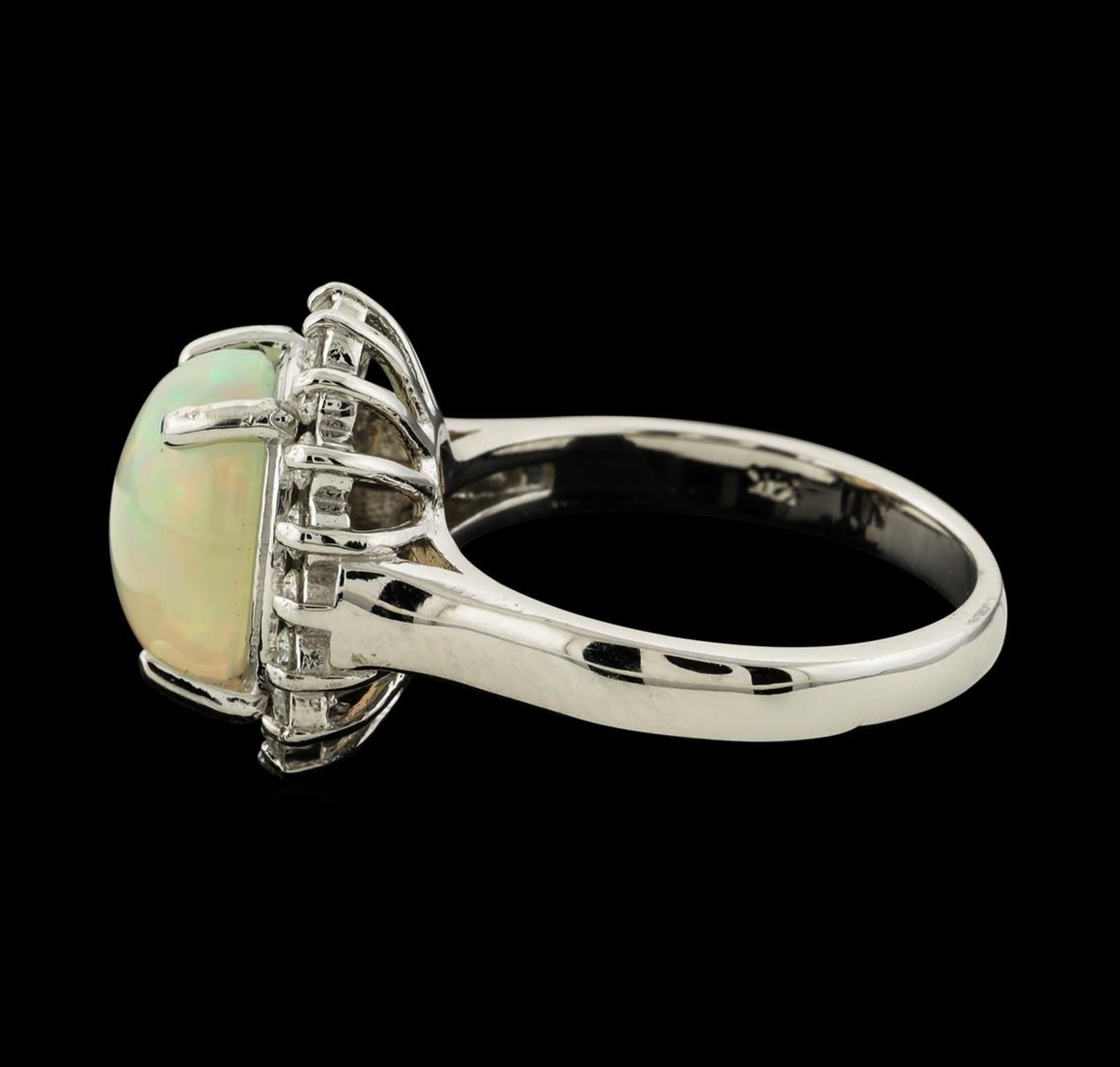 2.66 ctw Opal and Diamond Ring - 14KT White Gold - Image 3 of 4