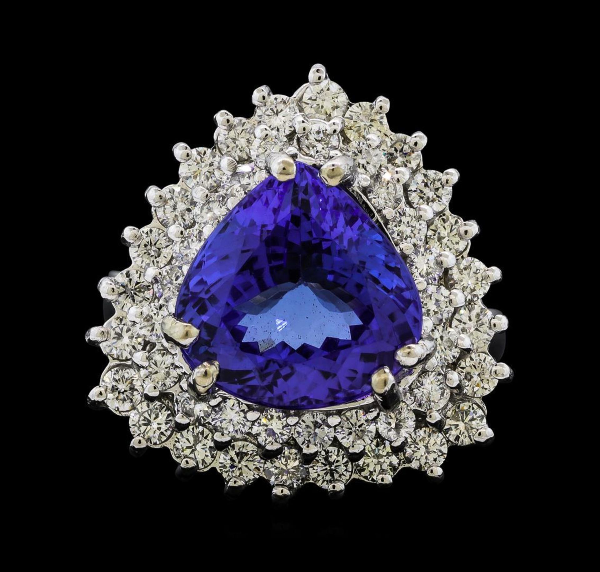 5.79 ctw Tanzanite and Diamond Ring - 14KT White Gold - Image 2 of 5