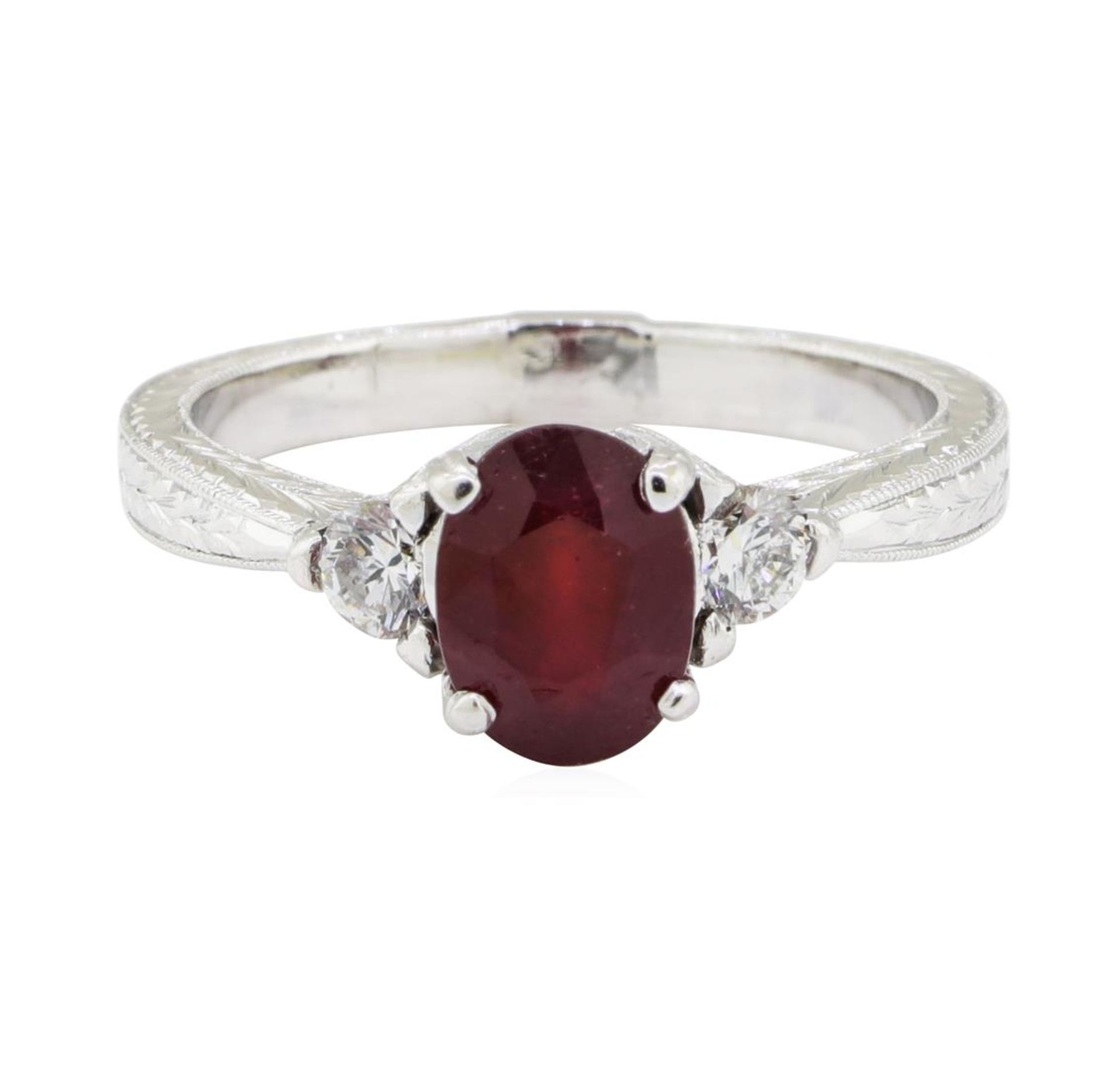 2.40 ctw Ruby and Diamond Ring - 18KT White Gold - Image 2 of 5