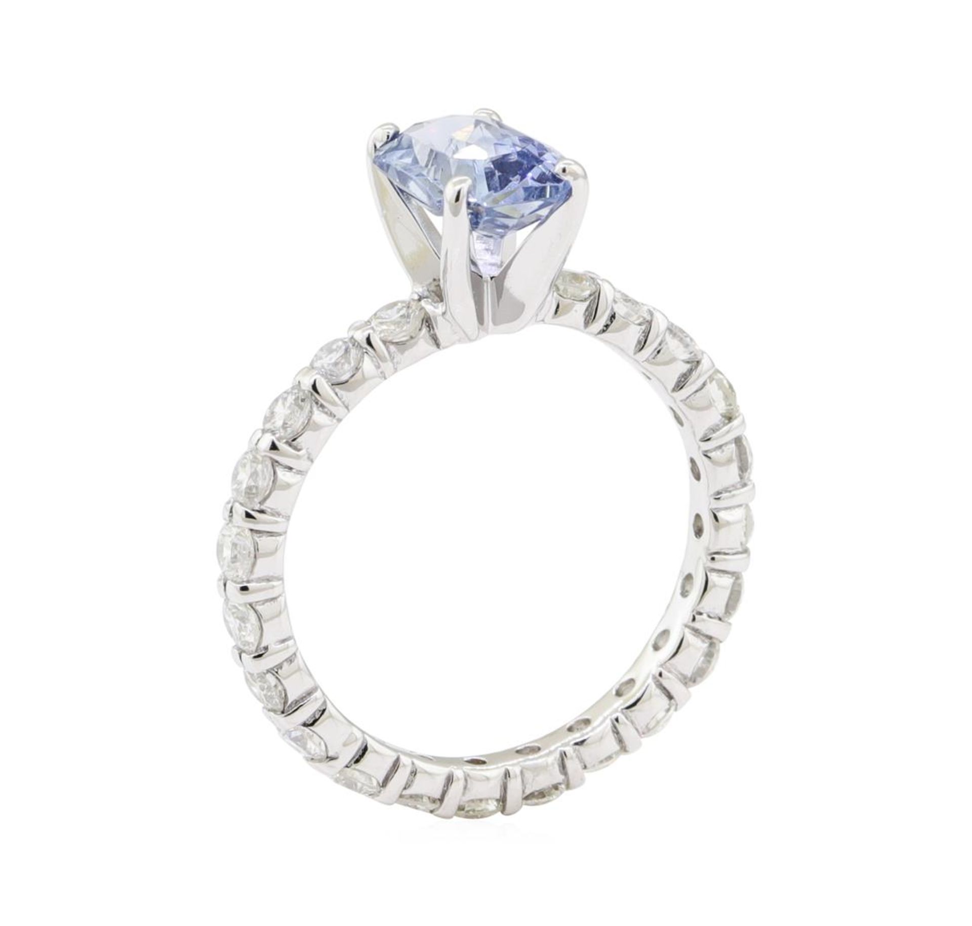 2.84 ctw Sapphire and Diamond Ring - 14KT White Gold - Image 4 of 5